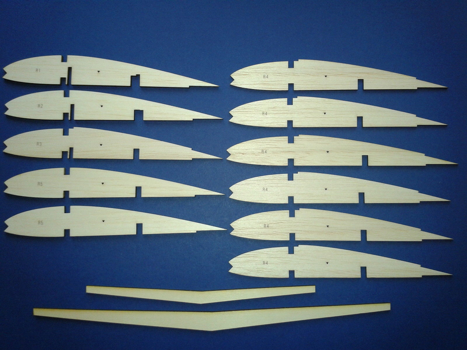 Mini Pronto by David Boddington ~ RC model Aircraft ~ Laser Cut Balsa Ply Rib Set