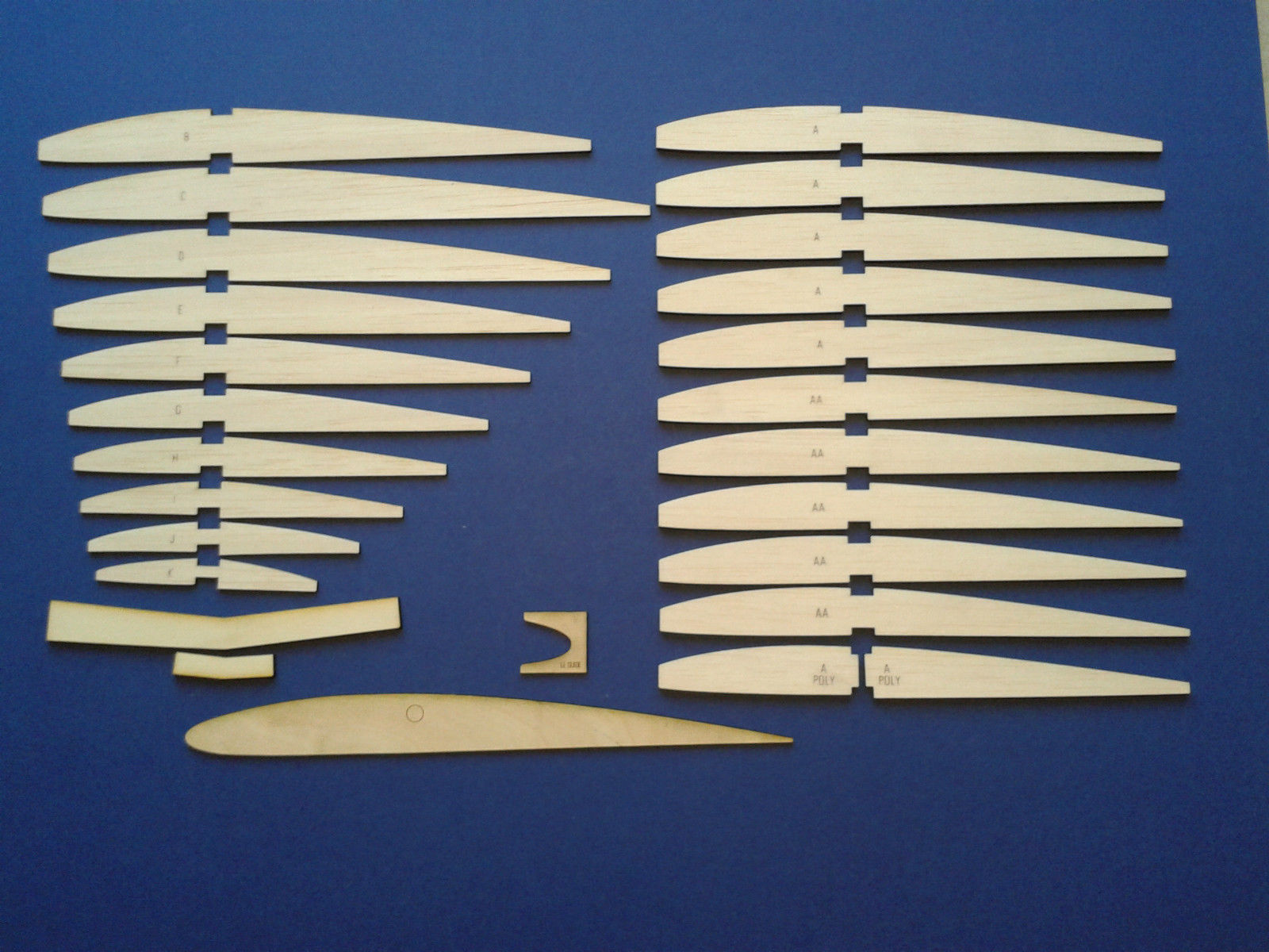 'Bird of Time' - Classic 3m RC Model Glider - Laser-cut Balsa/ply Rib Set