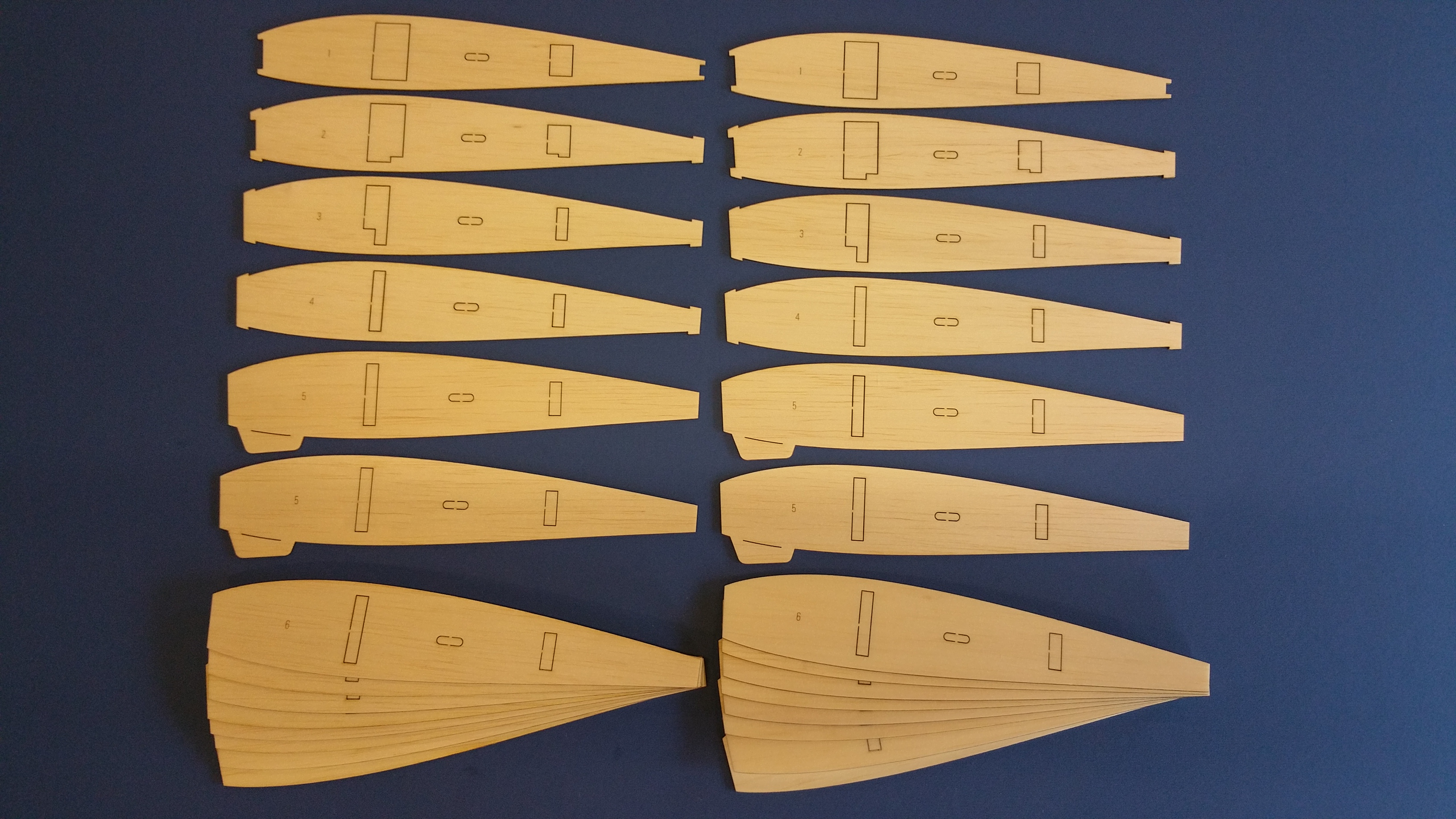 Senior Falcon - RC Sports Model by Carl Goldberg - Laser-cut Balsa/Ply Rib Sets