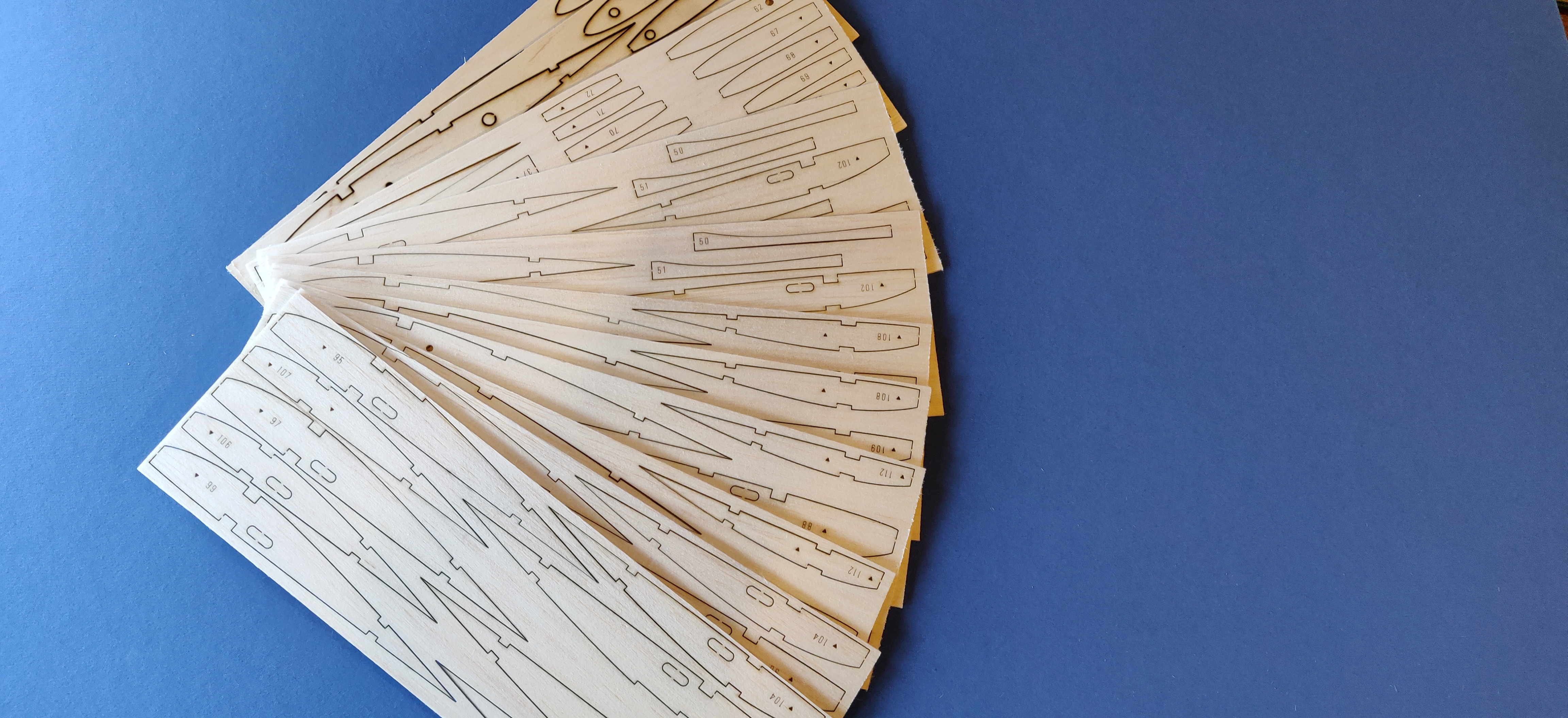 Graupner Weihe 50 - RC 3.2m Scale Model Glider ~ Laser-cut balsa/ply rib set