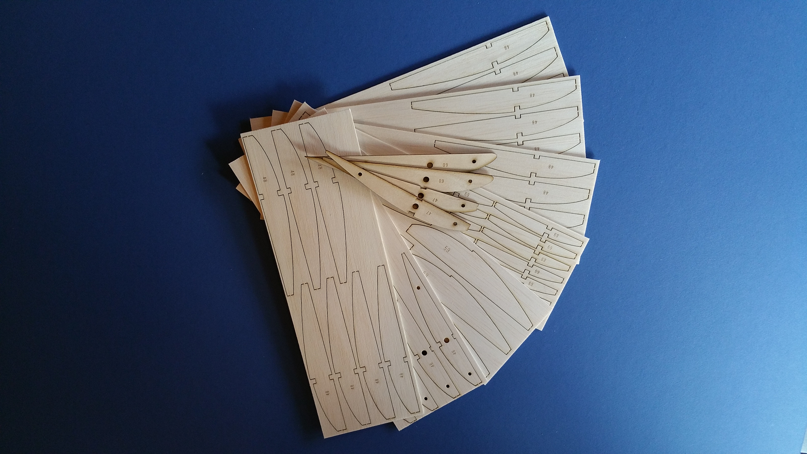 Graupner Dandy ~ Classic RC Model Glider ~ Laser-cut Balsa/Ply Rib Set