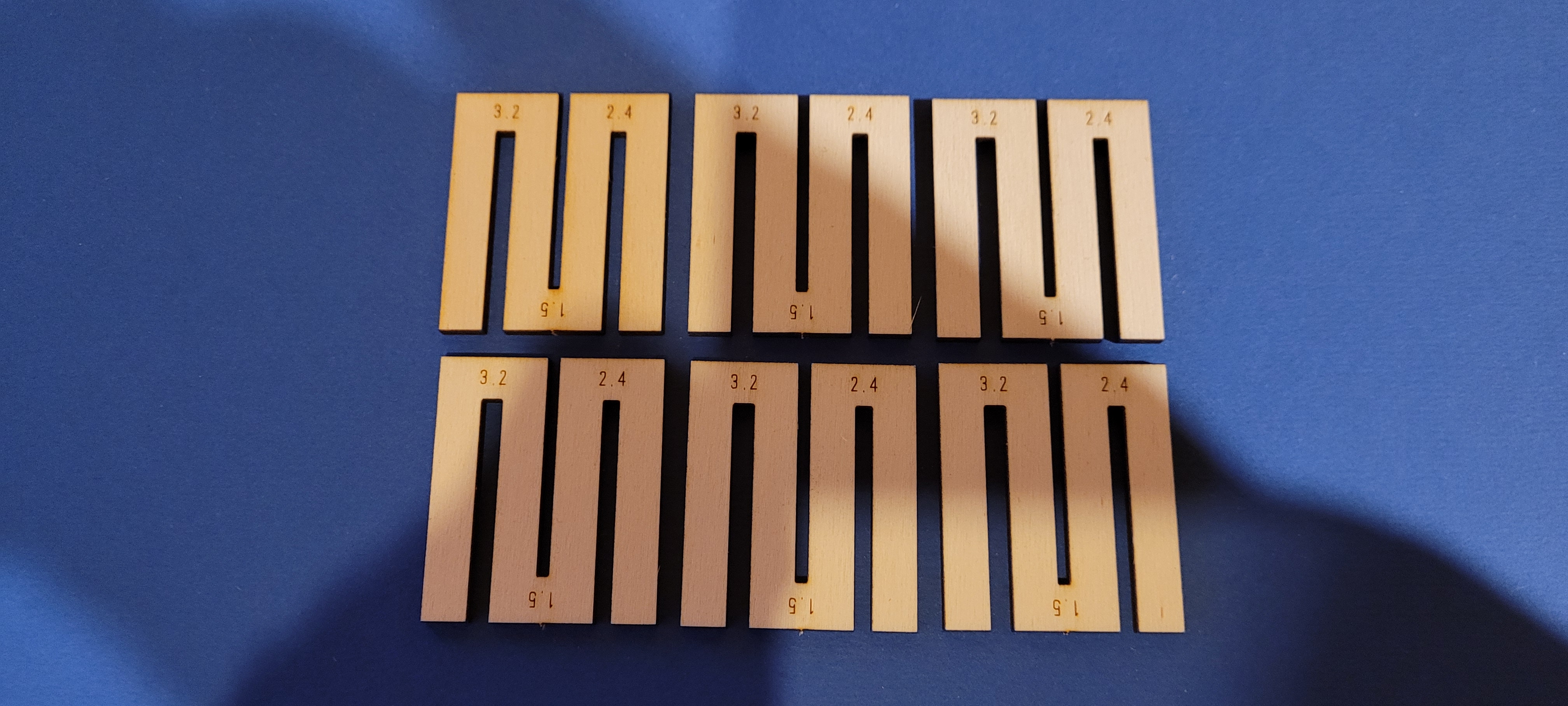 Rib Support Jigs for RC Model Aircraft building - 6 x Laser cut Jigs