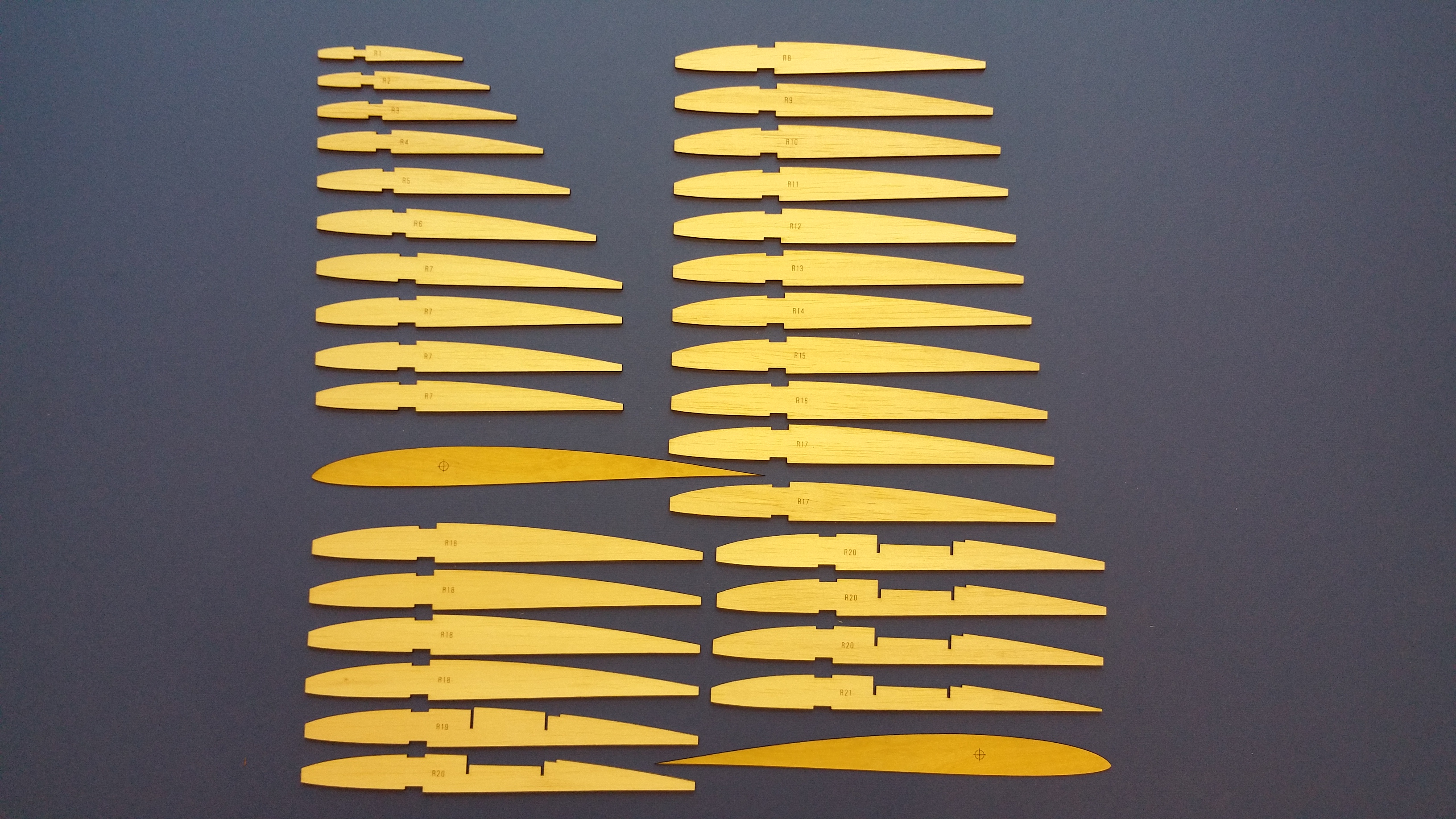 'Watts Up' - RC 100" Electric Powered Sailplane ~ Laser-cut Balsa Rib Set