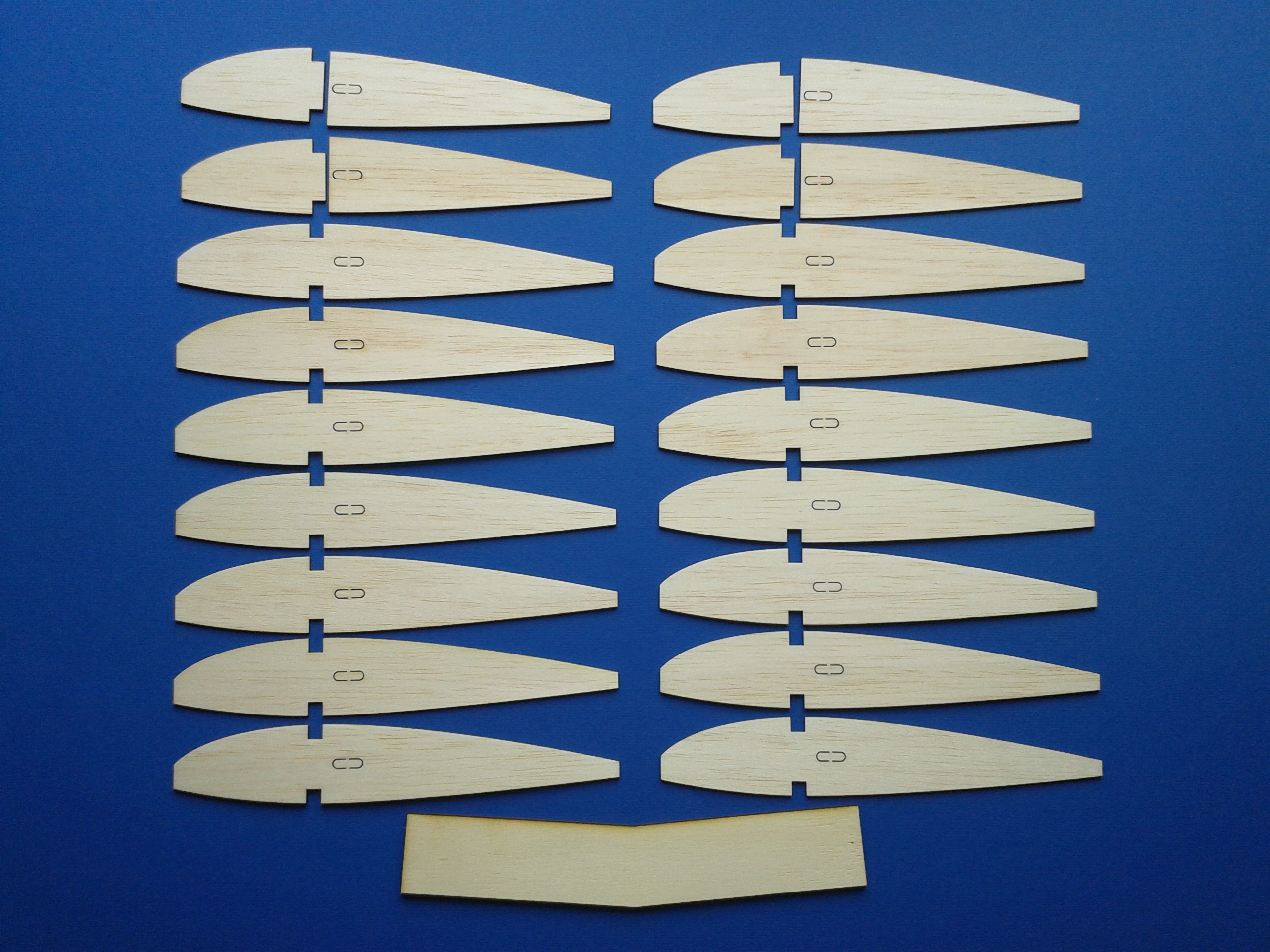Kamco Kadet -Traditional Radio Control Model Plane ~ Laser-cut Balsa WING RIB SET