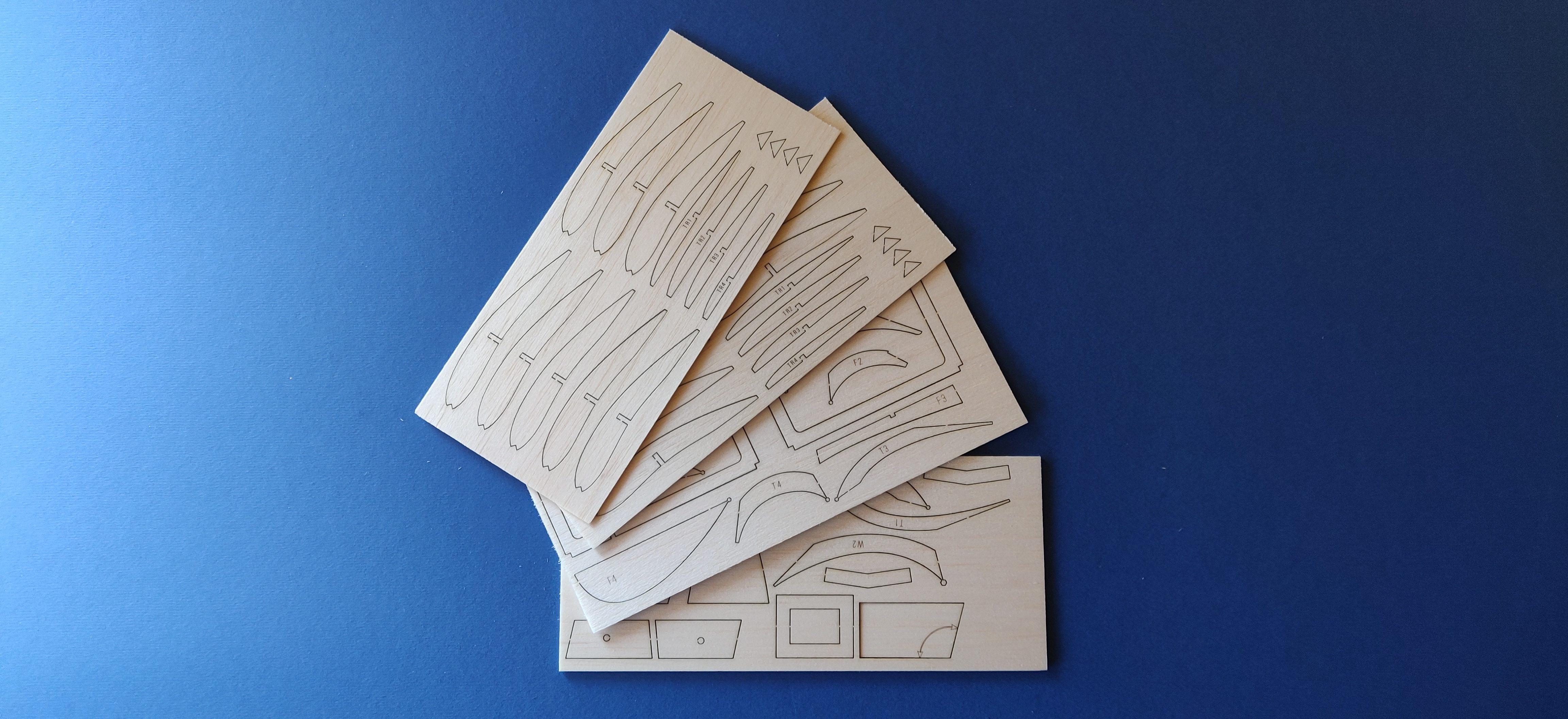 'Ajax' 30" Keil Kraft - Vintage Rubber model - Laser-cut Balsa Rib Set