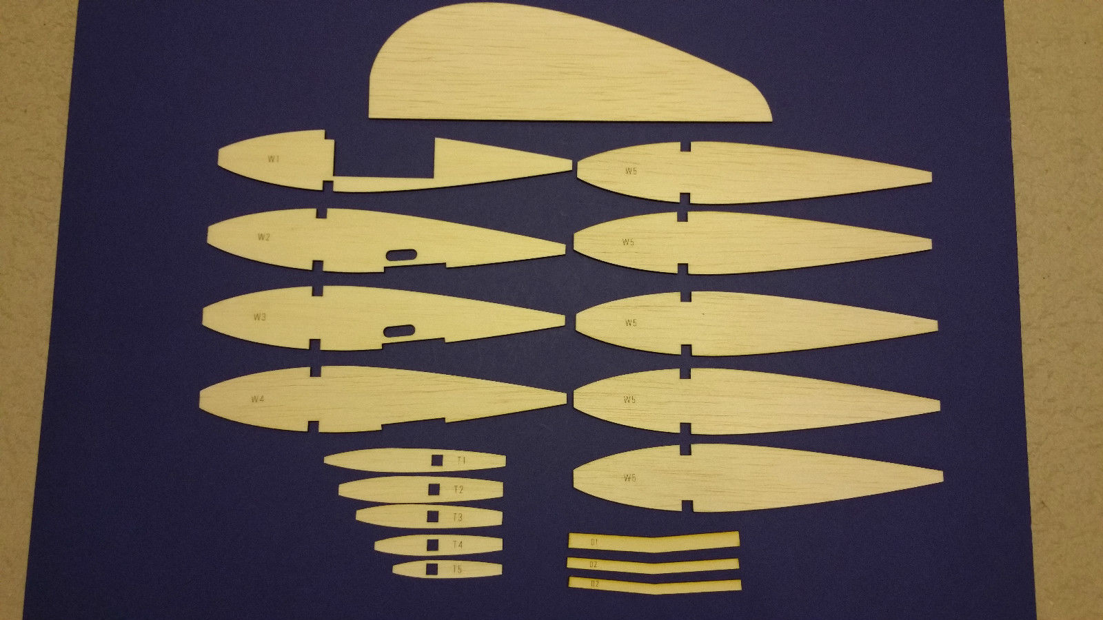 KK 'Fleetwing' - RC Model Aircraft - Laser-cut Balsa/Ply Rib Set
