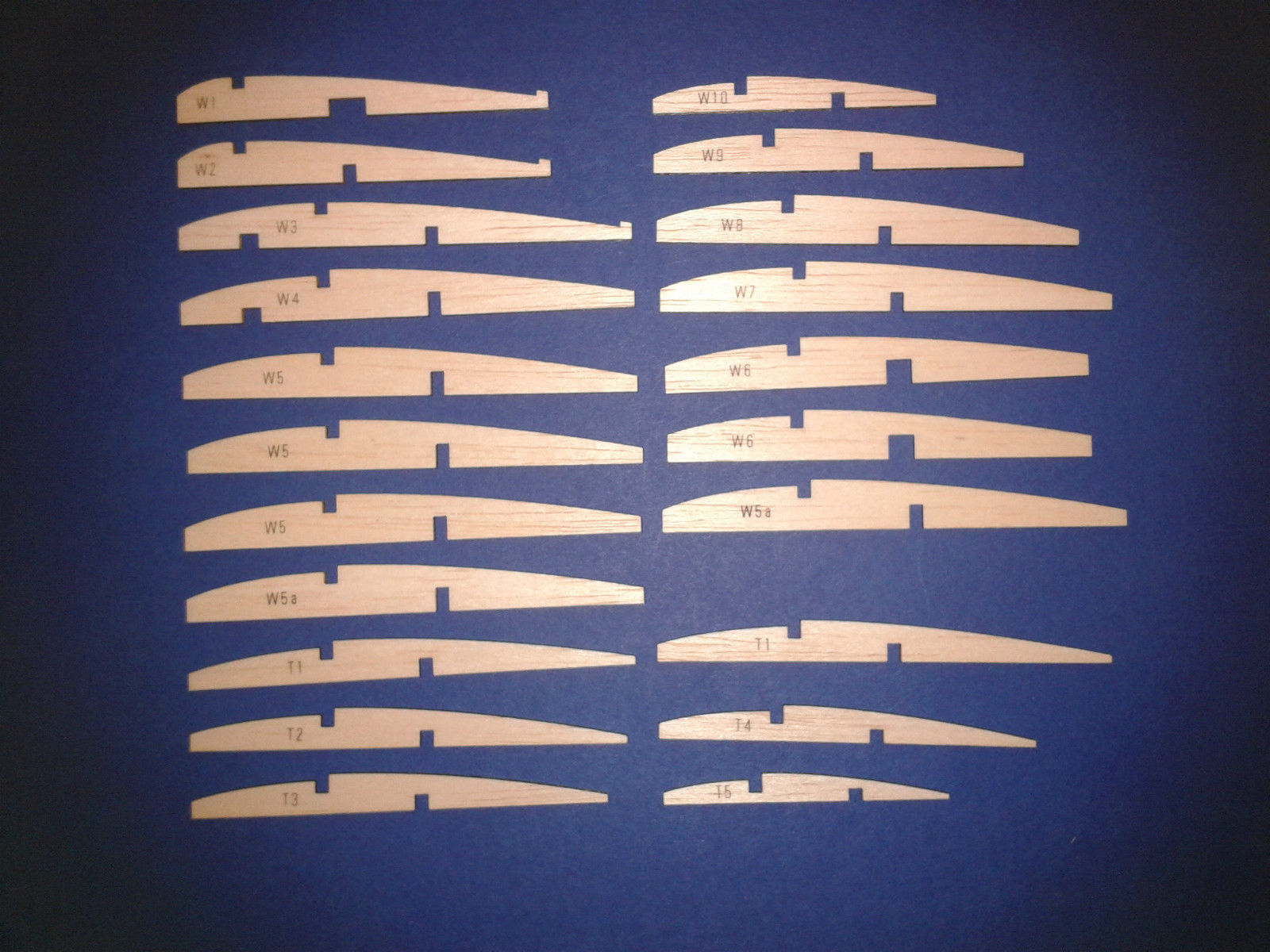 'Bandit' - KK Free-flight Model / RC suitable - Laser-cut Balsa Rib Sets
