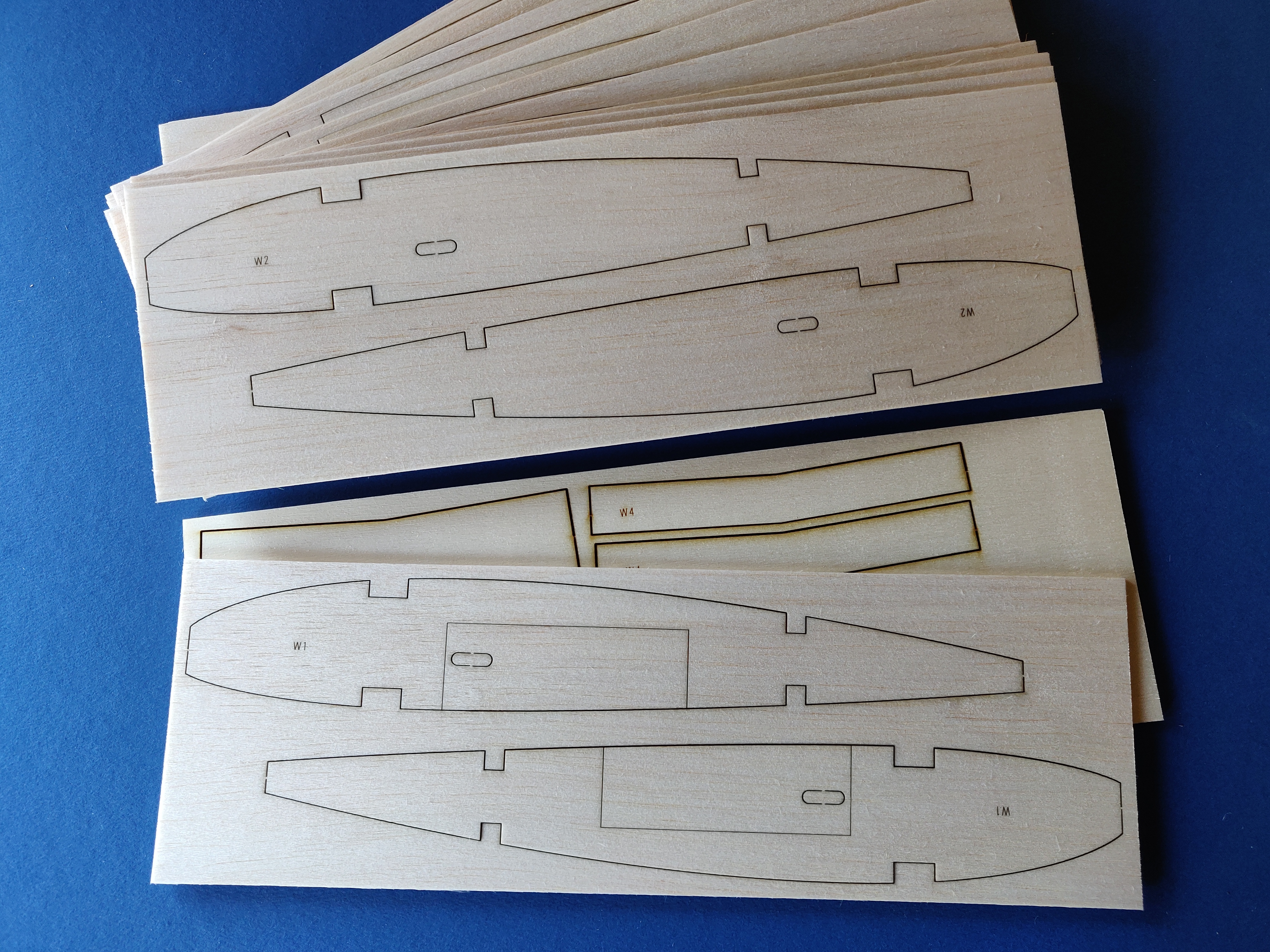 KK 'Student - RC Model aircraft - Laser-cut Balsa Rib Set