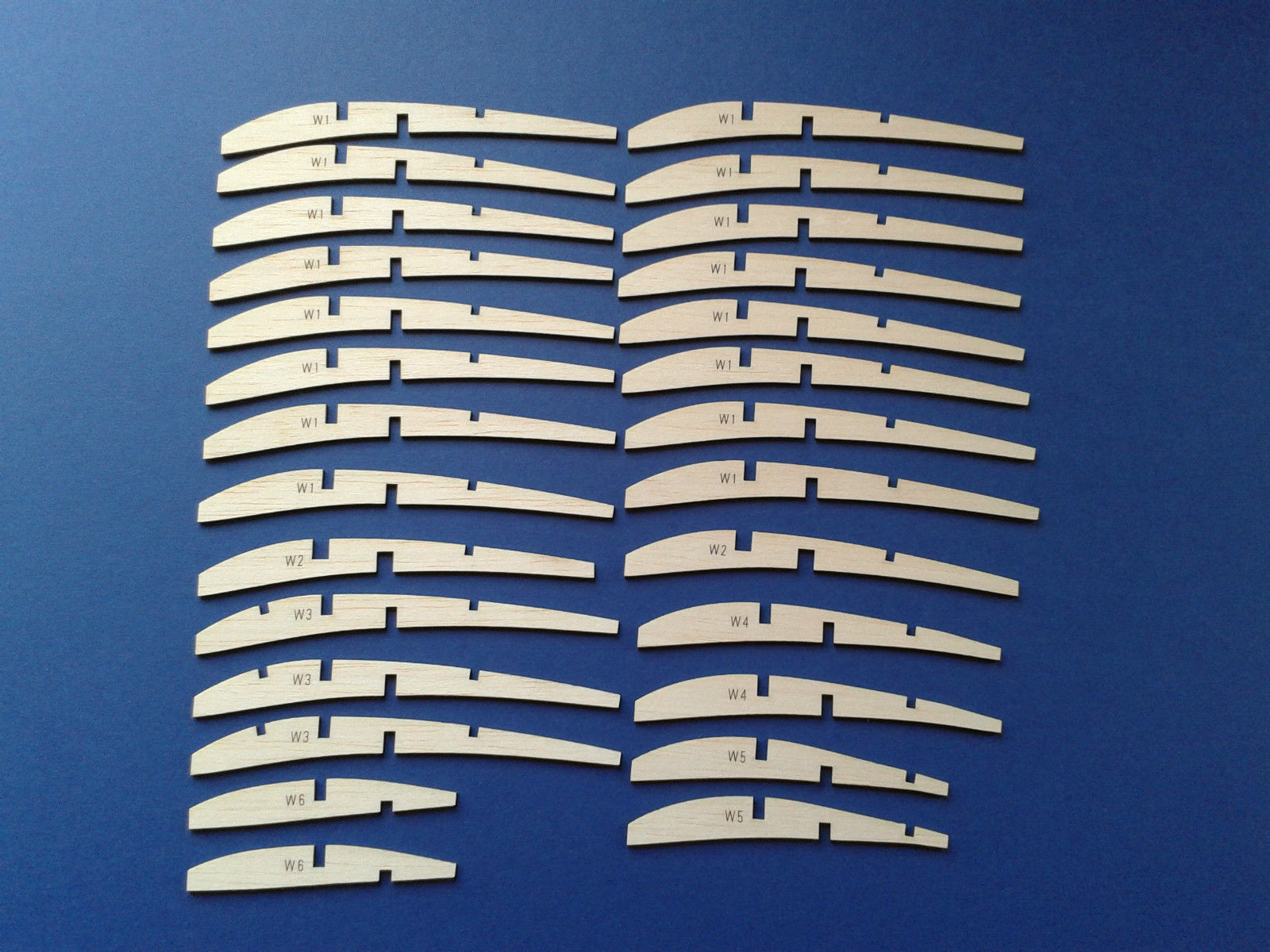 'Caprice' - KK Free-flight Model Glider - Laser-cut Balsa Rib Set