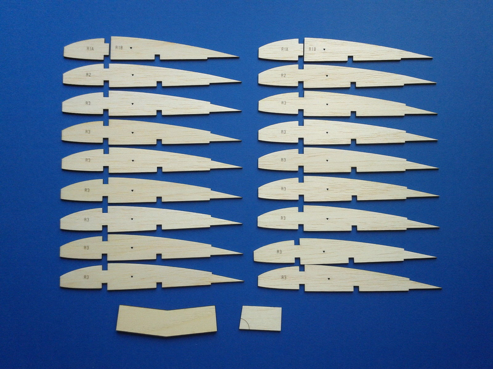 'Outlaw' SC - 45" KK RC Model Aeroplane - Laser-cut Balsa/Ply Rib Set