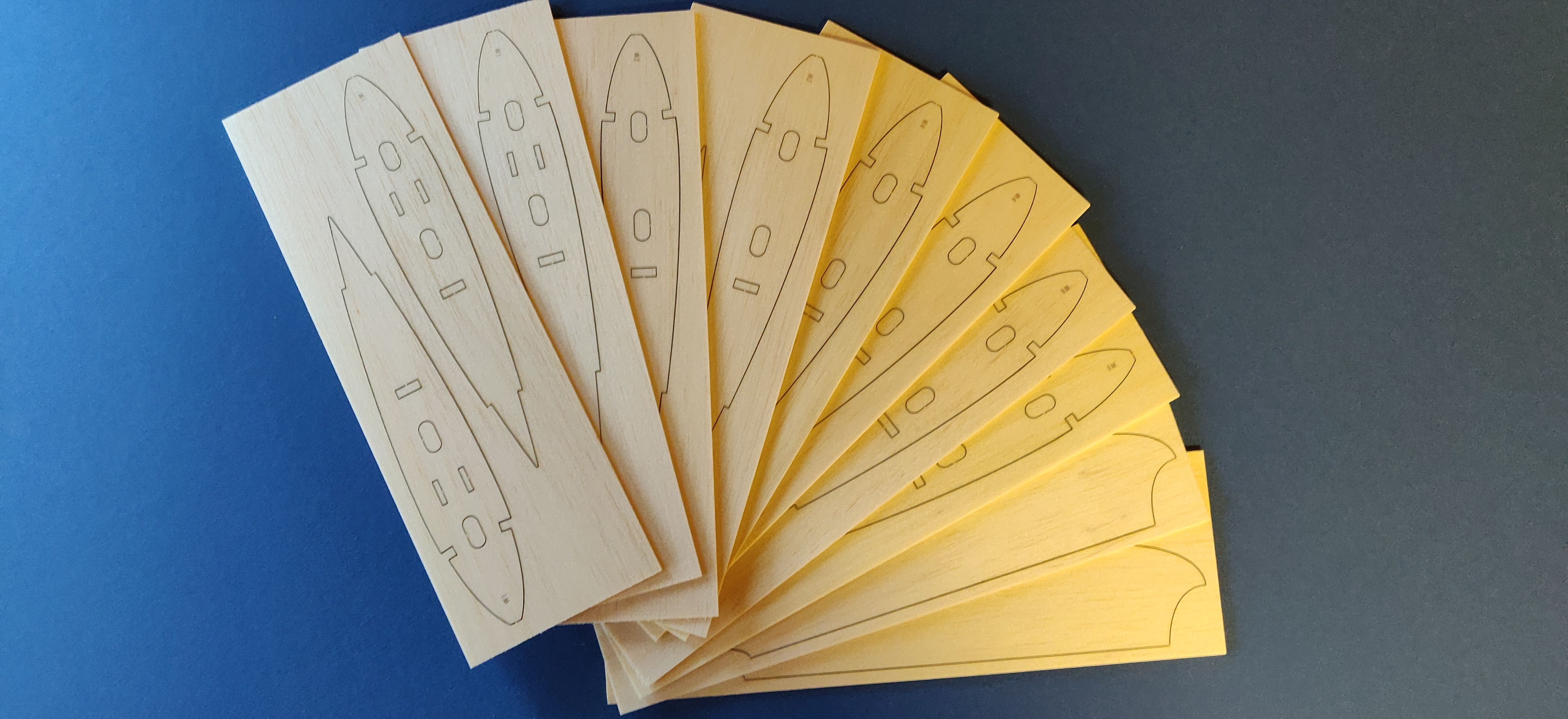KK 'Talon' - Keil Kraft C/L Combat Wing - Laser-cut Balsa Rib Set