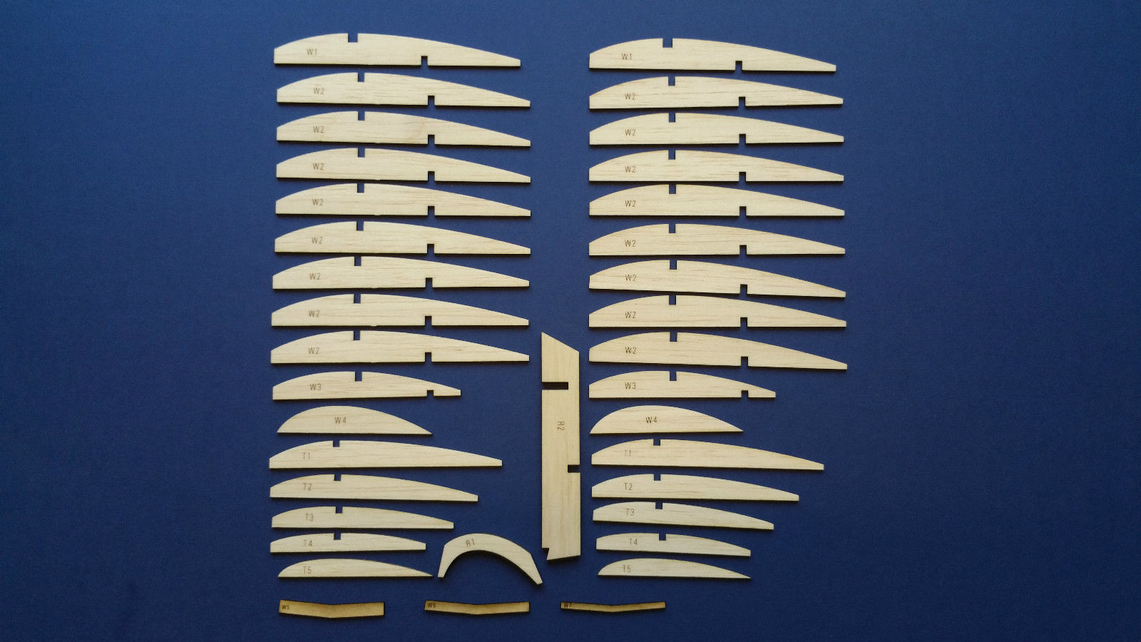 'Snipe' Vintage KK Free Flight Model ~ Laser-cut Balsa Rib Set