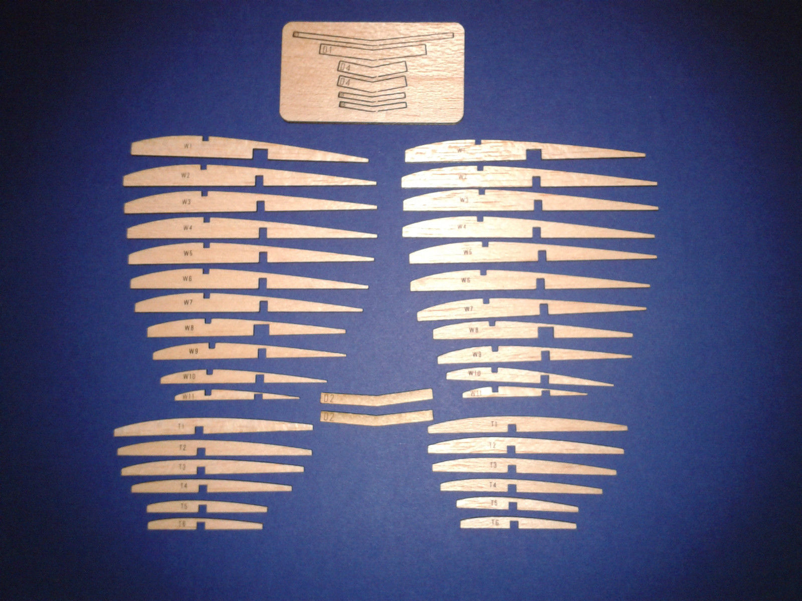 KK Slicker Mite ~ 32" Classic Free Flight Model ~ Laser-cut Balsa WING RIB SET