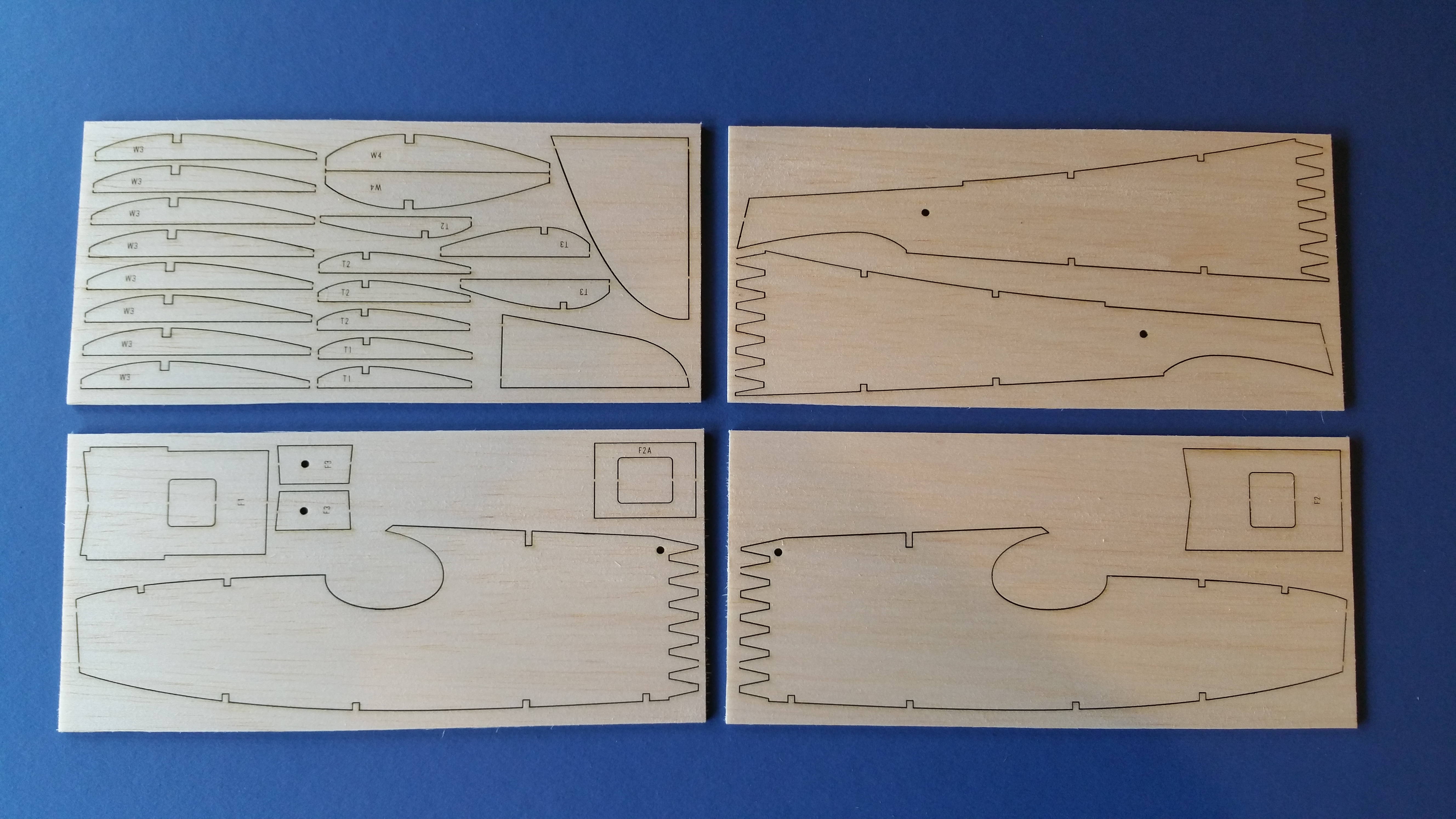 'Robin' - KK Rubber Powered Model Plane - Laser-cut Balsa Parts Set