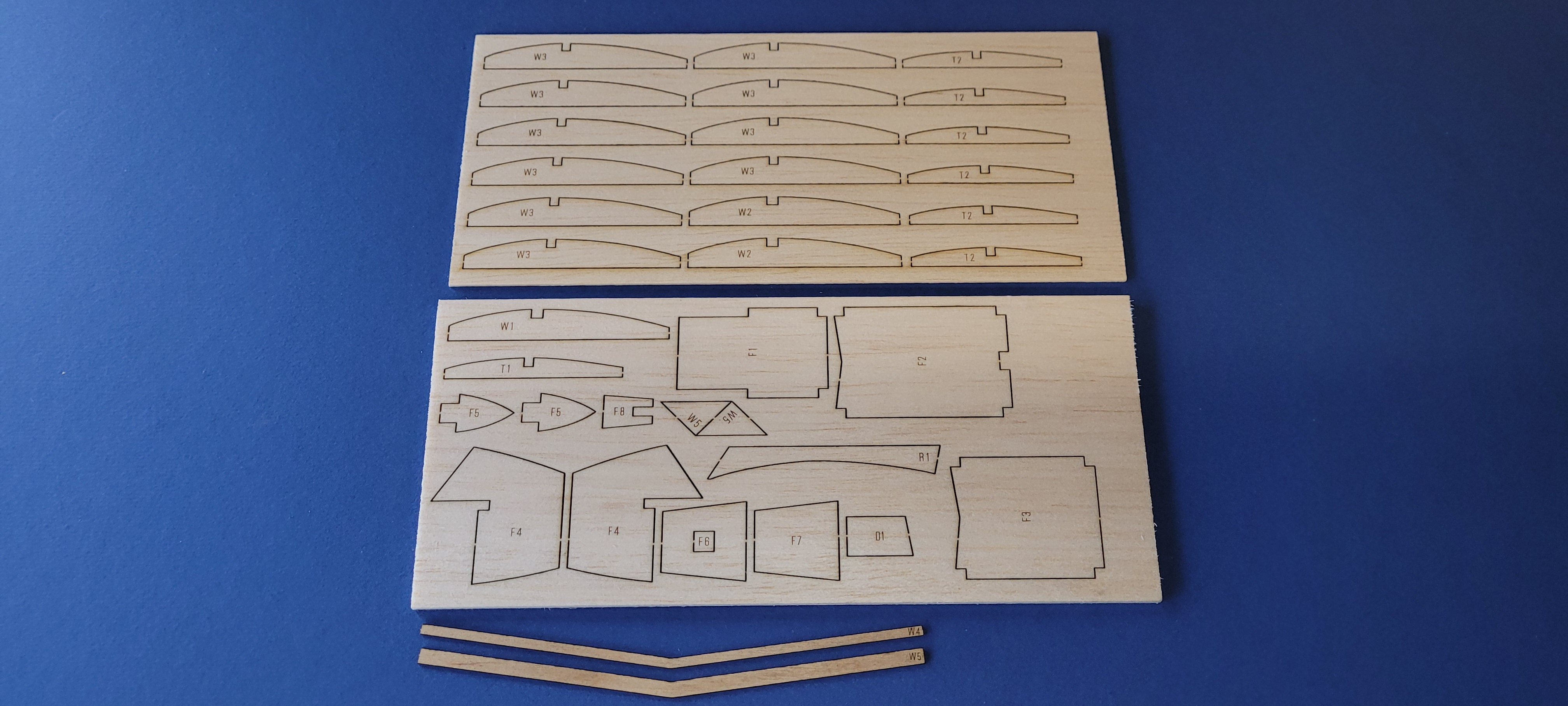 kk 'Pioneer' ~ Vintage Free-flight Model Glider ~ Laser-cut Balsa Rib set