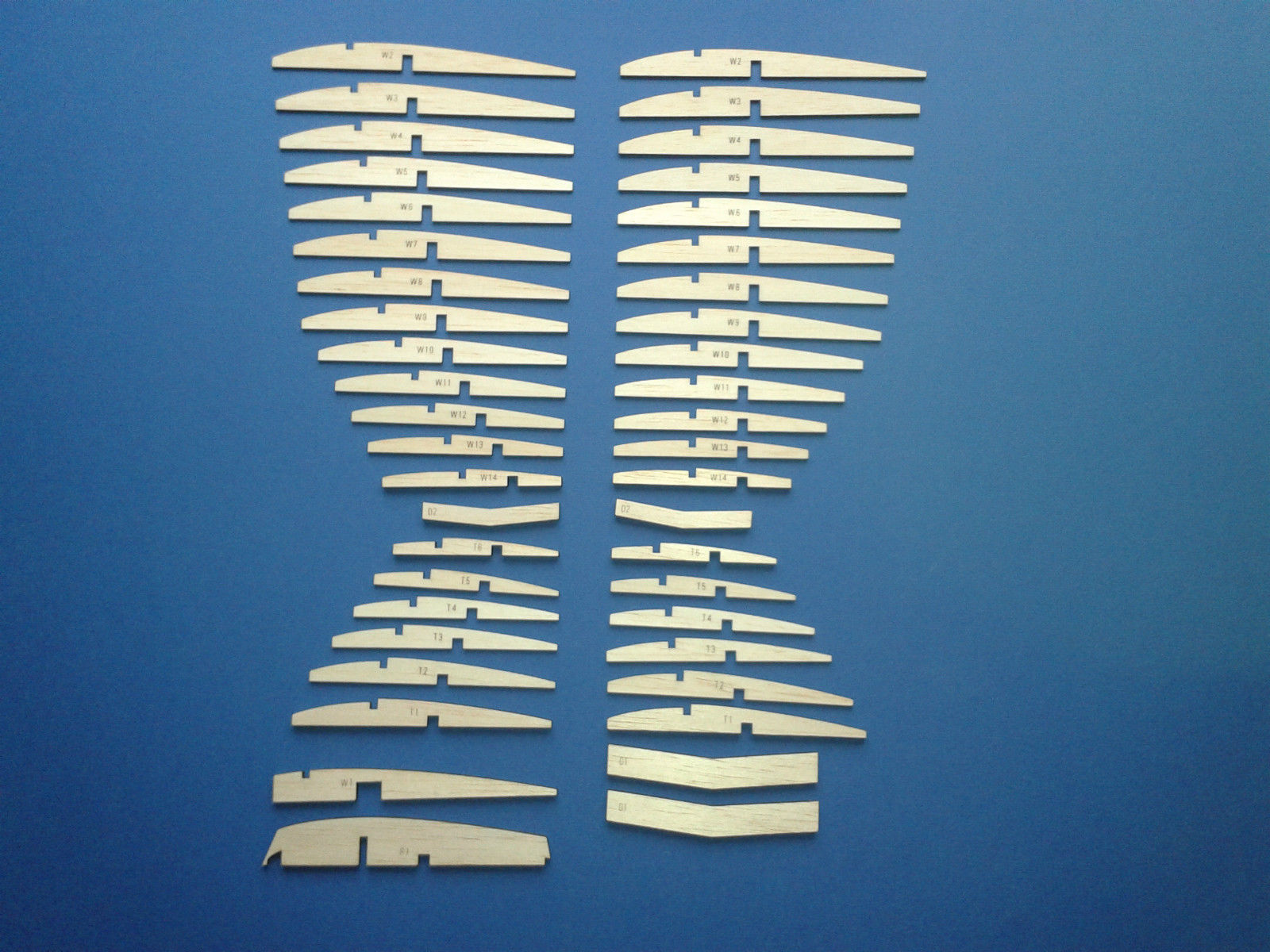 'Outlaw' FF - KK Free Flight Cabin Power Model ~ Laser-cut Balsa Rib Set