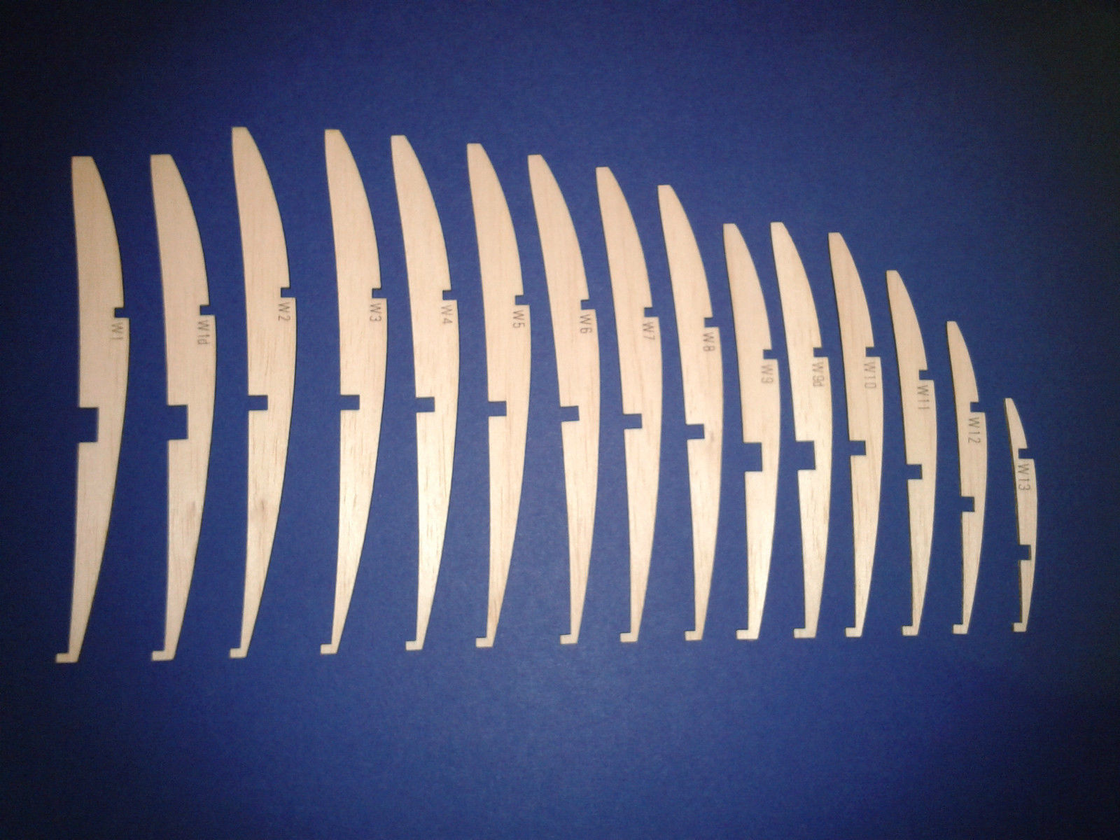 KK Slicker 50 ~ 50" Free Flight Model Aircraft ~ Laser-cut Balsa WING RIB SET