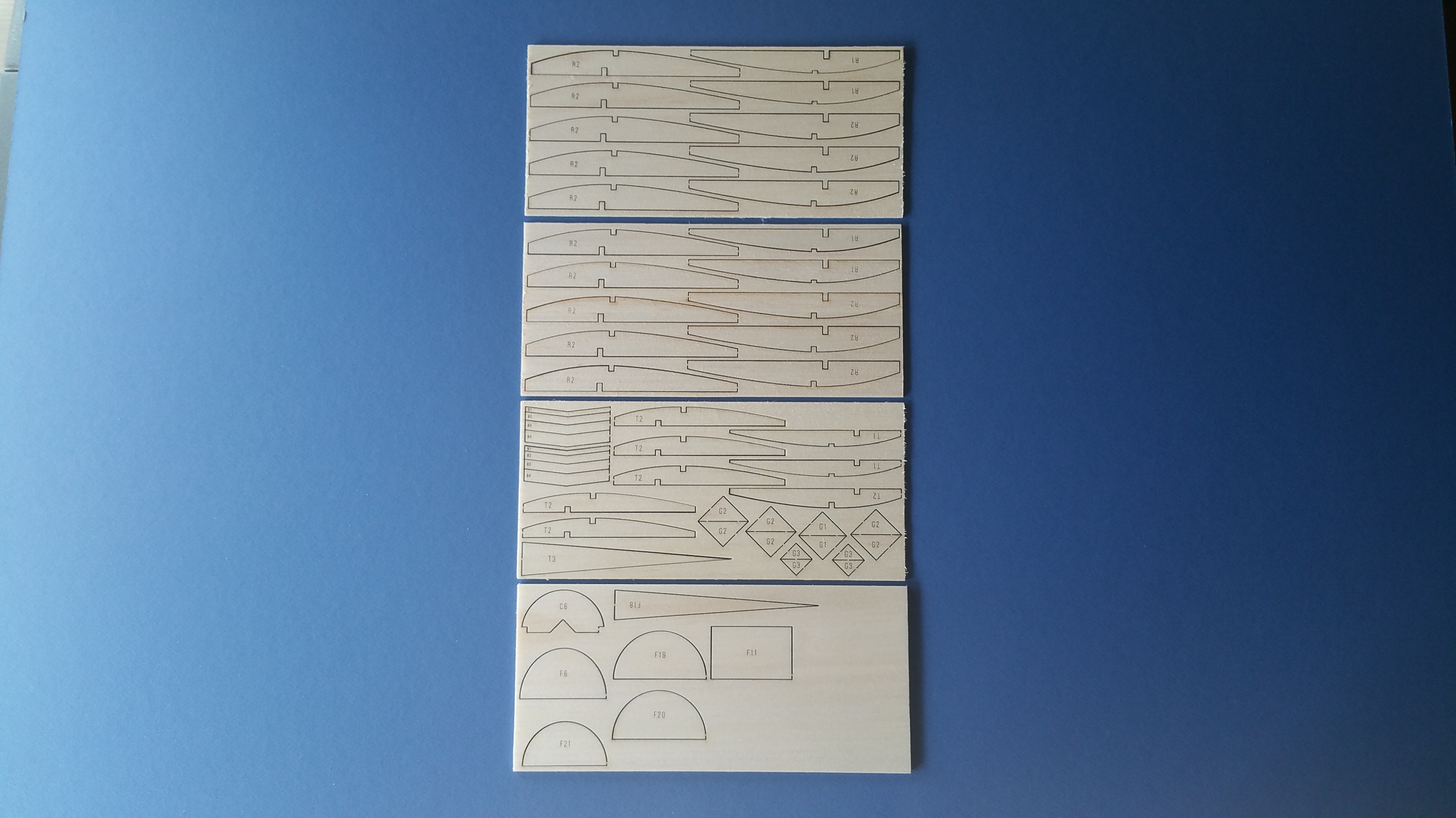 Mercury 'Magna' - Classic Model aeroplane - Laser-cut Balsa Rib Set