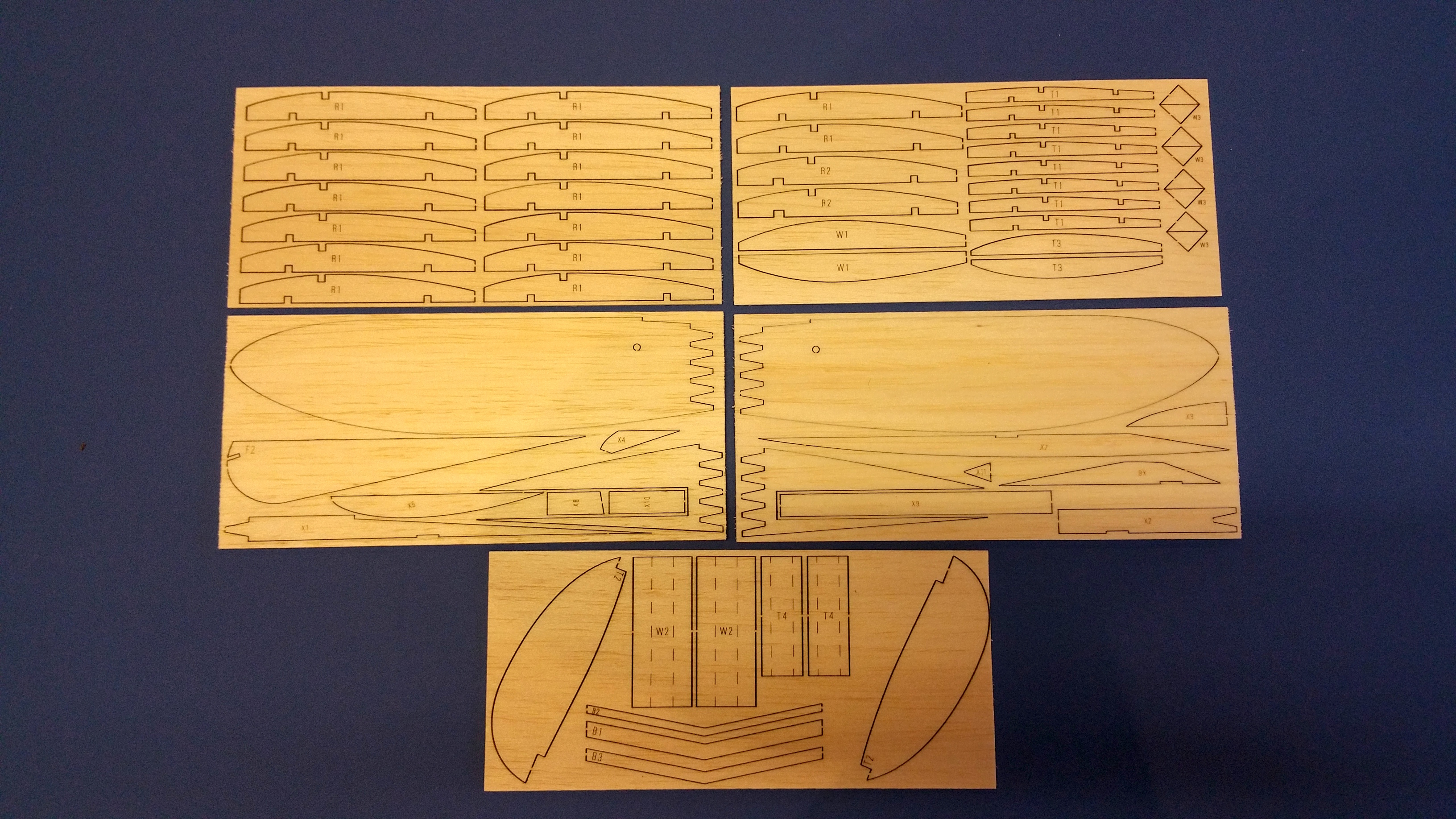 Mercury Gnome  - Vintage Free-flight Model Glider - Laser-cut Balsa parts set