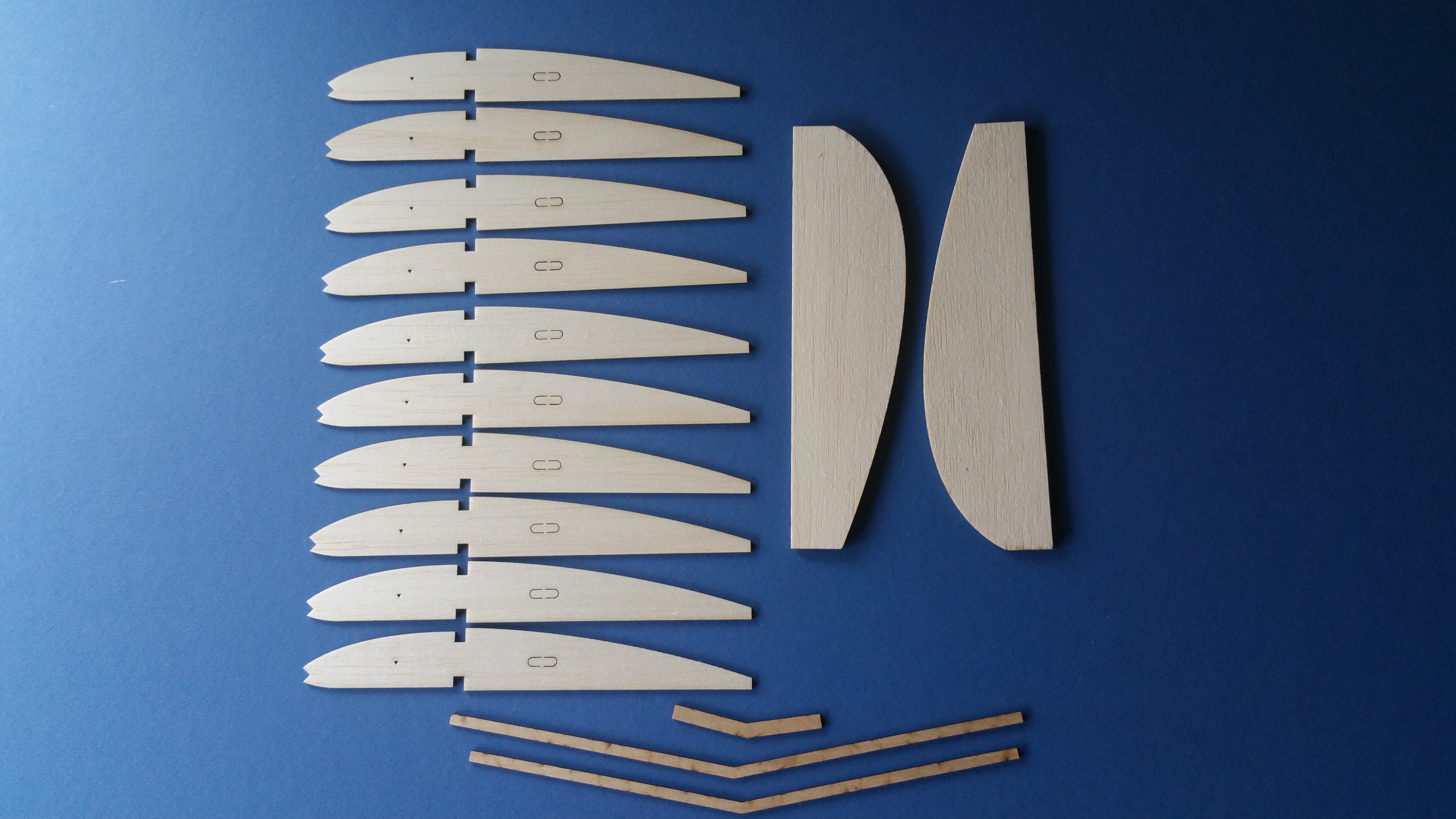 Mercury 'Galahad'  - Vintage Model aeroplane - Laser-cut Balsa/ply Rib Set
