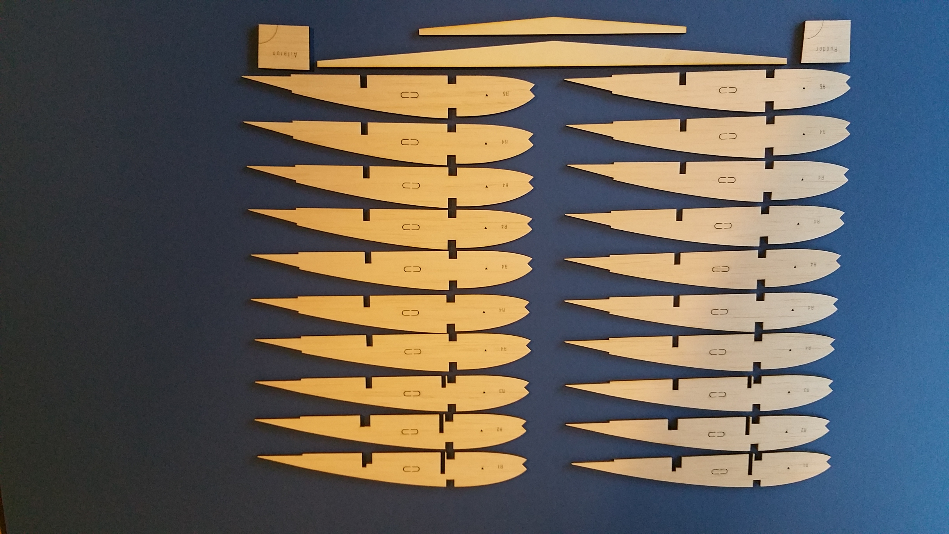 Trainer by David Boddington~ 52" RC Training model ~ Laser-cut Balsa Ply Parts Set