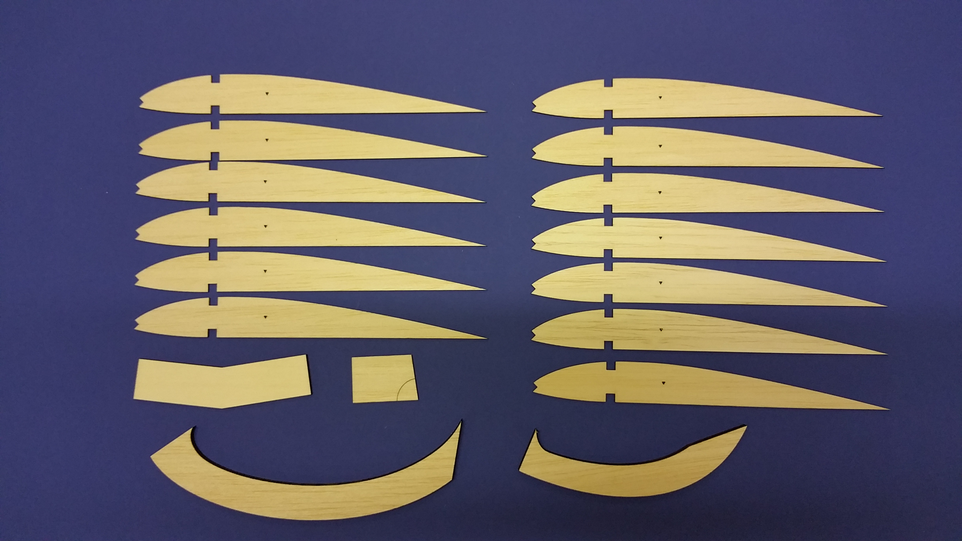 'Radio Princess' from Radio Modeller ~ RC 56" Sports model ~ Laser-cut Balsa Rib Set