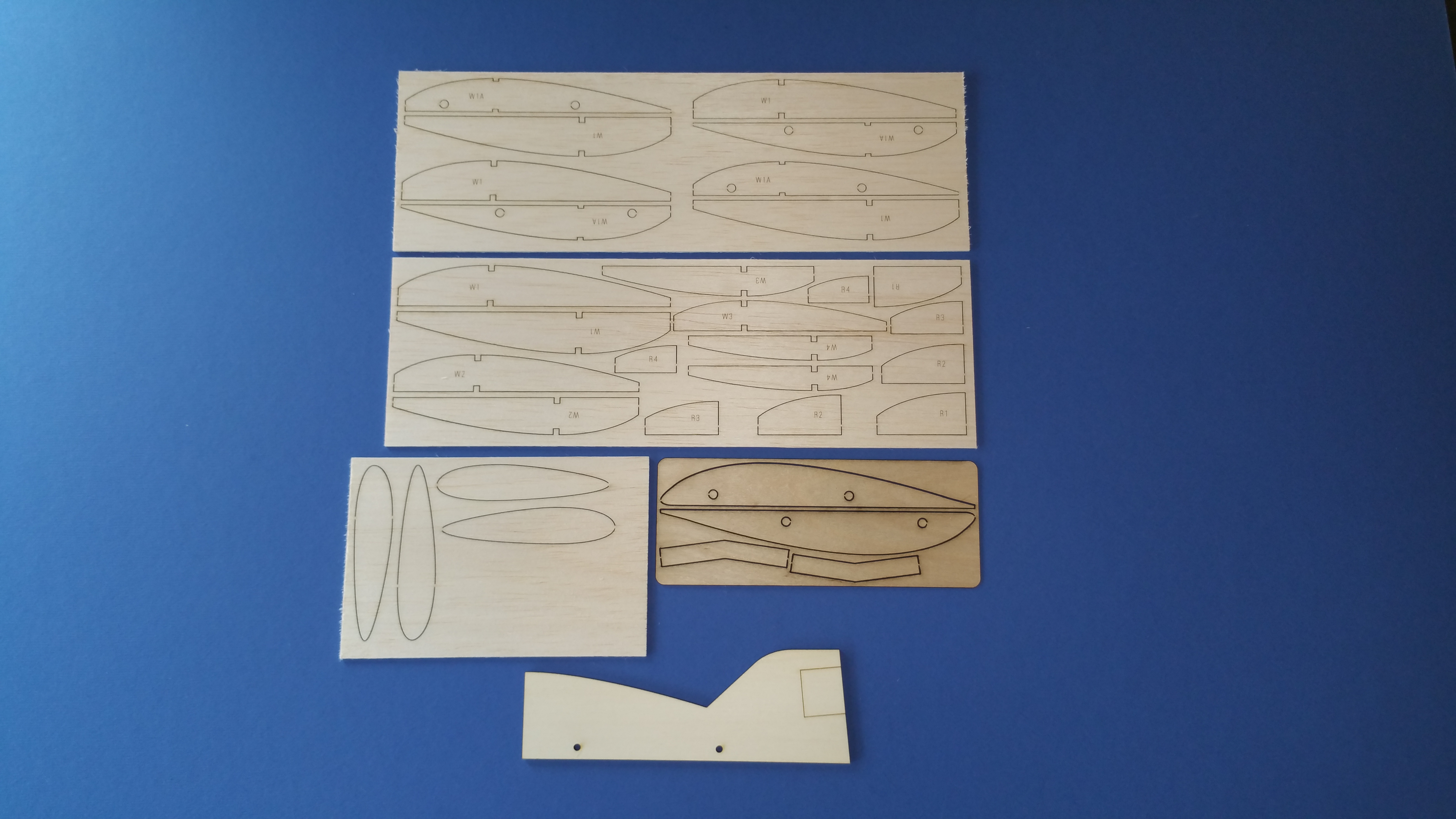 Pushover from Radio Modeller ~ RC Pusher Model ~ Laser-cut Balsa Ply Parts Set