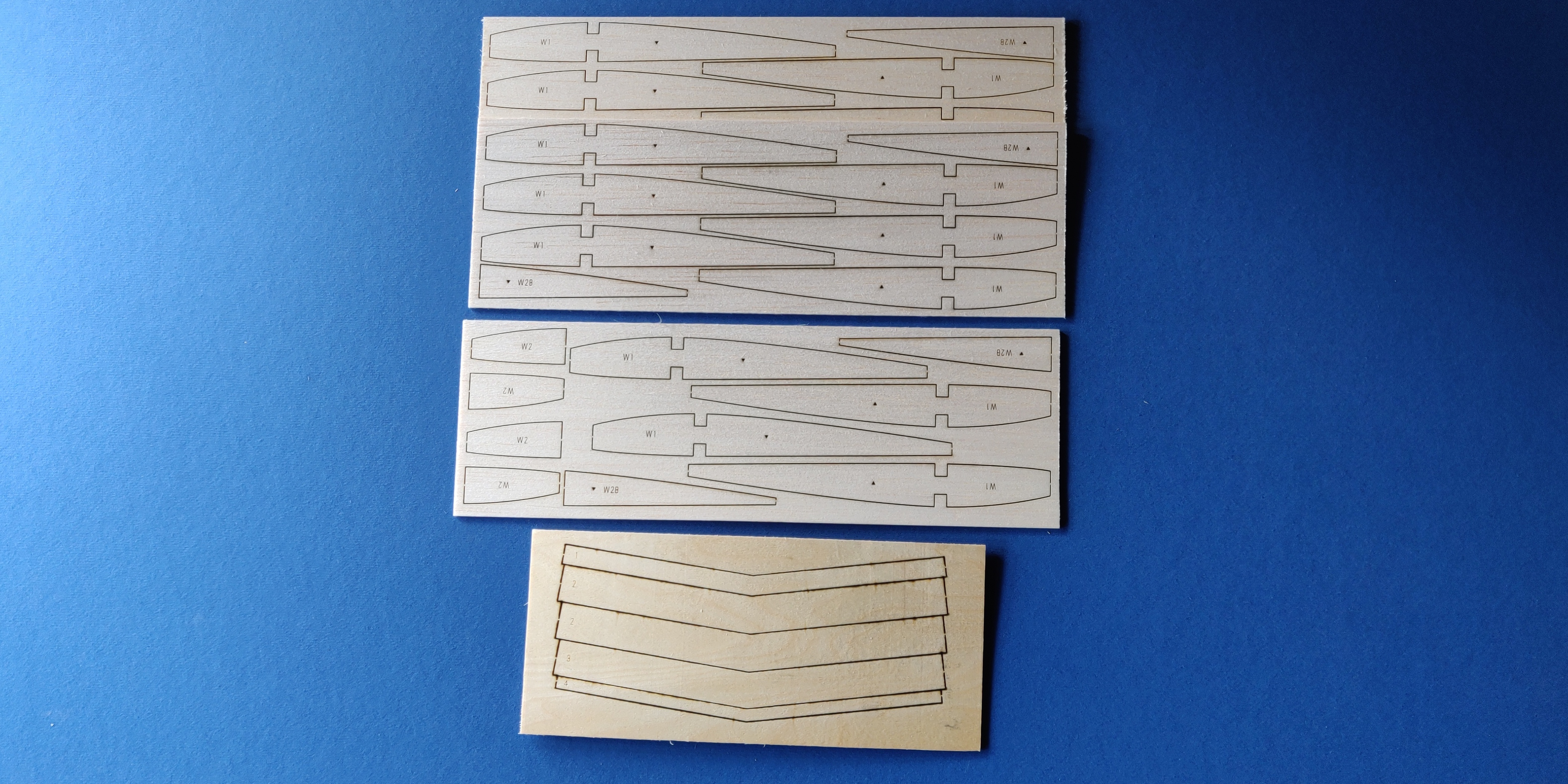 Wagtail by J C Ralph ~ 39" RC Sports Model ~ Laser-cut RIB SET