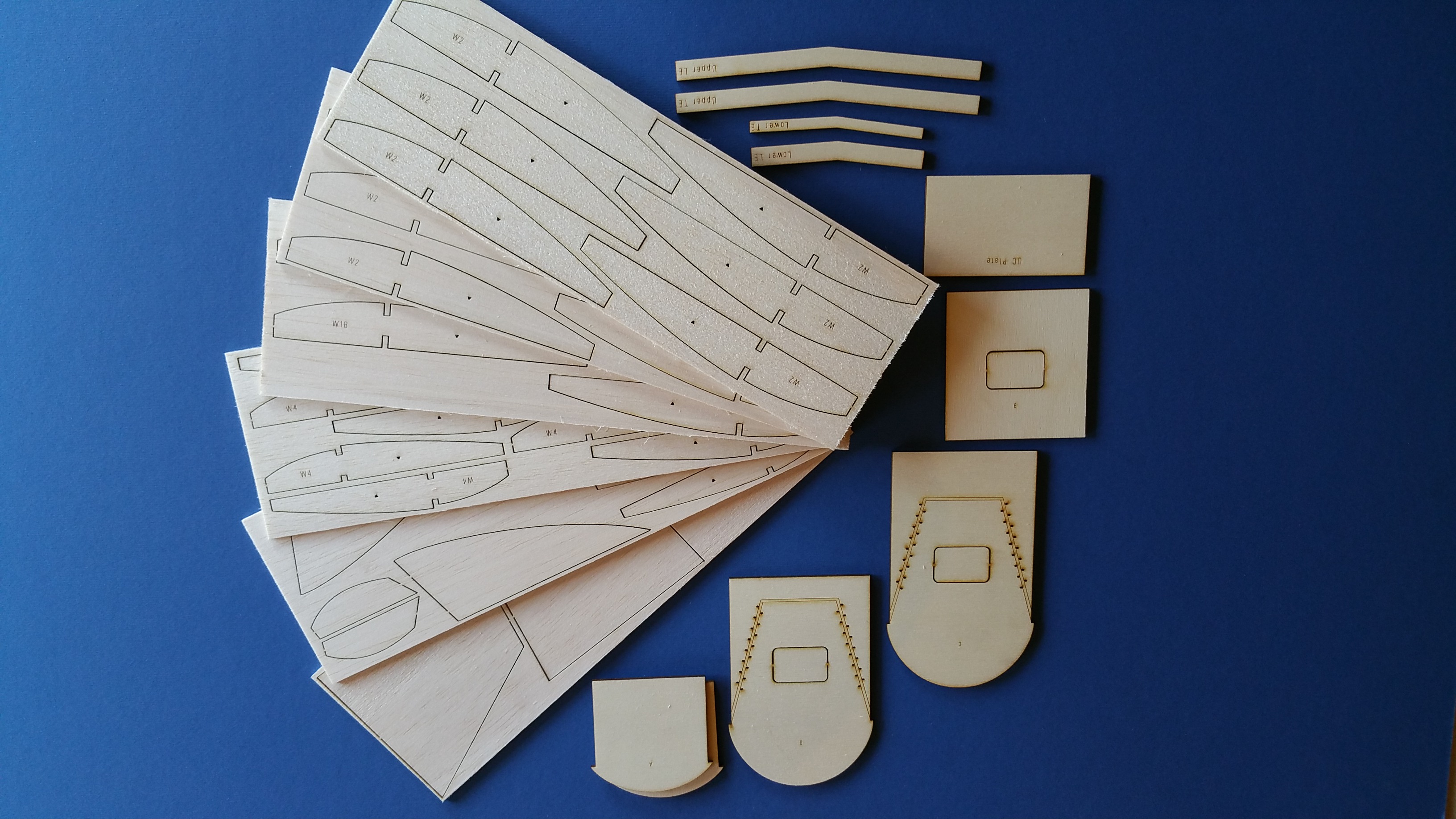 Gigi by Dave Thomas ~ RC 36" Biplane model ~ Laser-cut Balsa Ply Parts Set