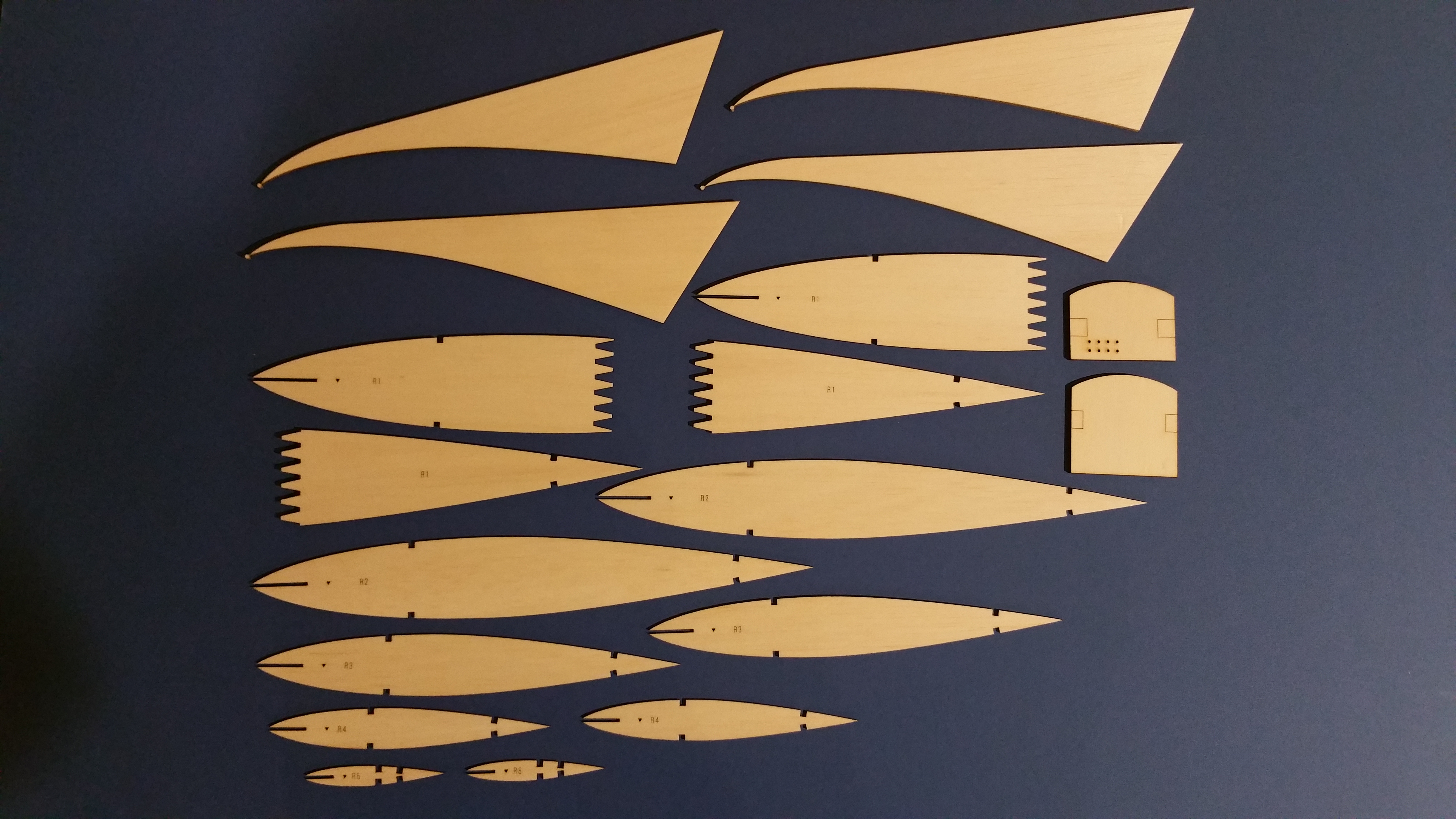 Li’l Toad' by RC Modeler ~RC flying Wing Model ~ Laser-cut Parts Set