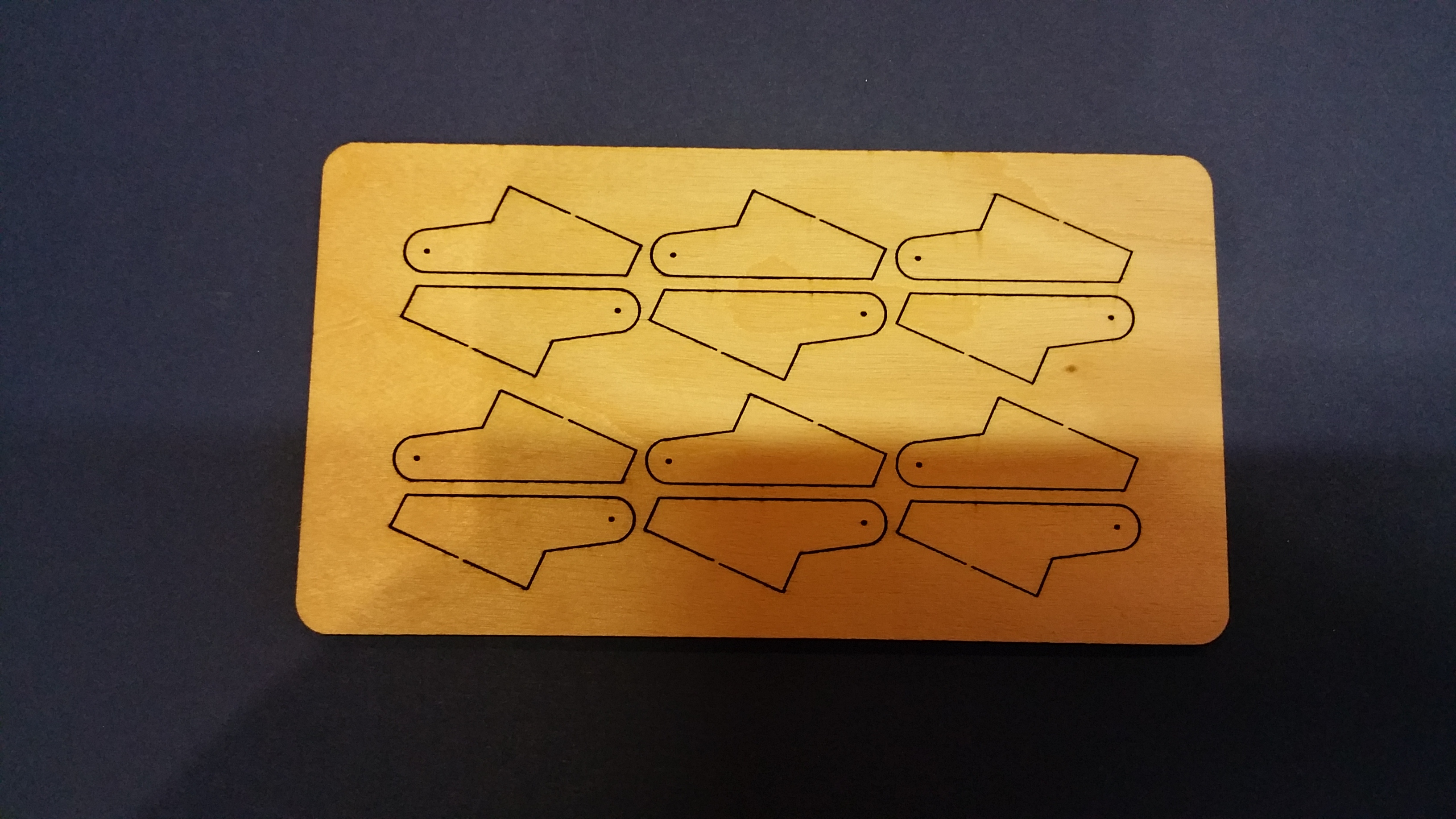 RCP-1 Ply Control Horns (34x17) for RC Model Aircraft ~ 12 x Laser cut parts