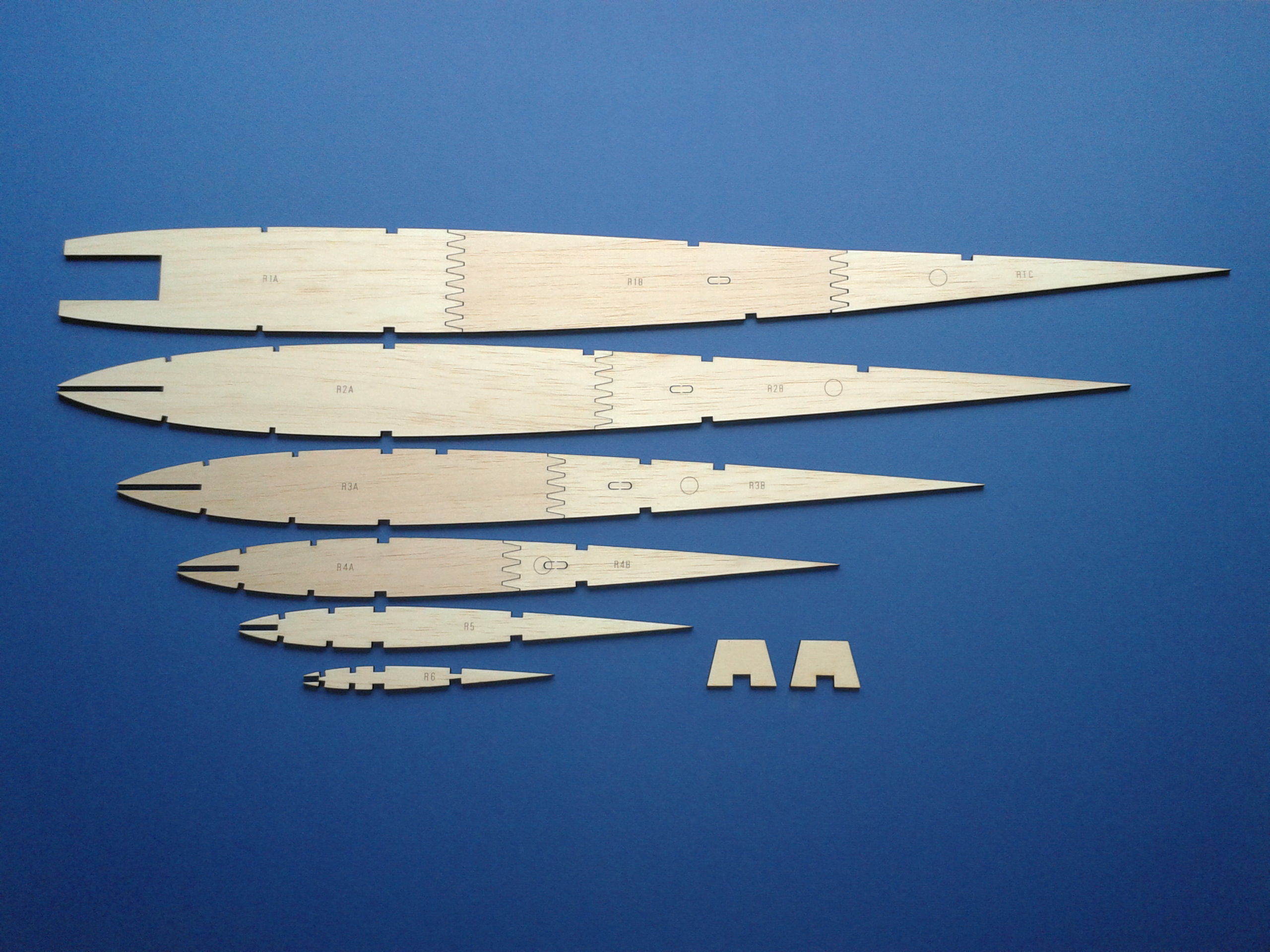 RCM&E 362 Delta - 40" Delta RC Model - Laser-cut Balsa/Ply rib set