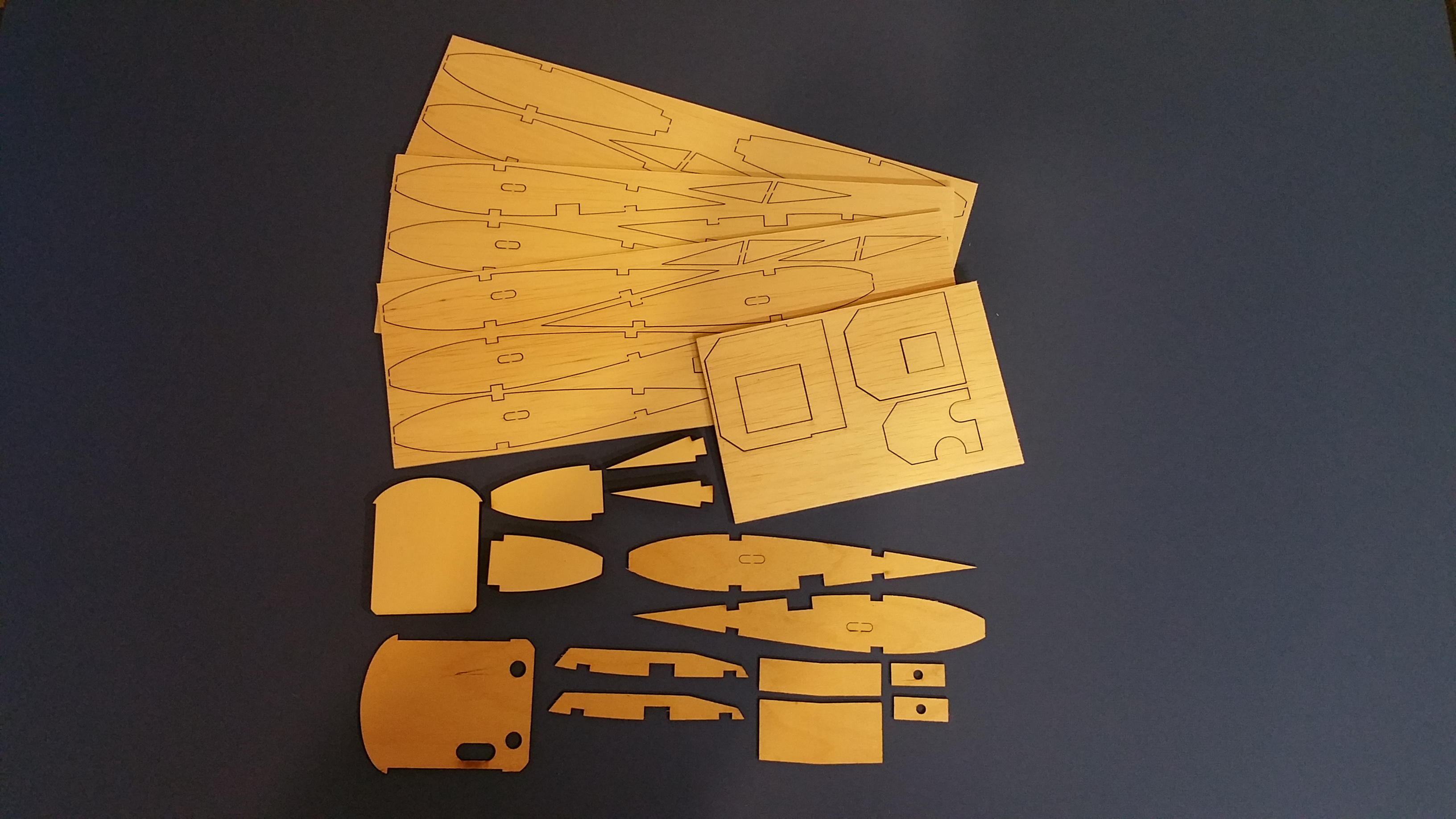 ‘Flea-Fli’ by Phil Kraft - 39" RC Aerobatic Model ~ Laser-cut Balsa Ply Parts Set