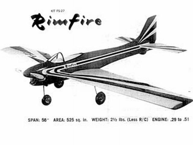 Sterling Rimfire - Sports Aerobatic Model Plane ~ Laser-cut Balsa/Ply Parts