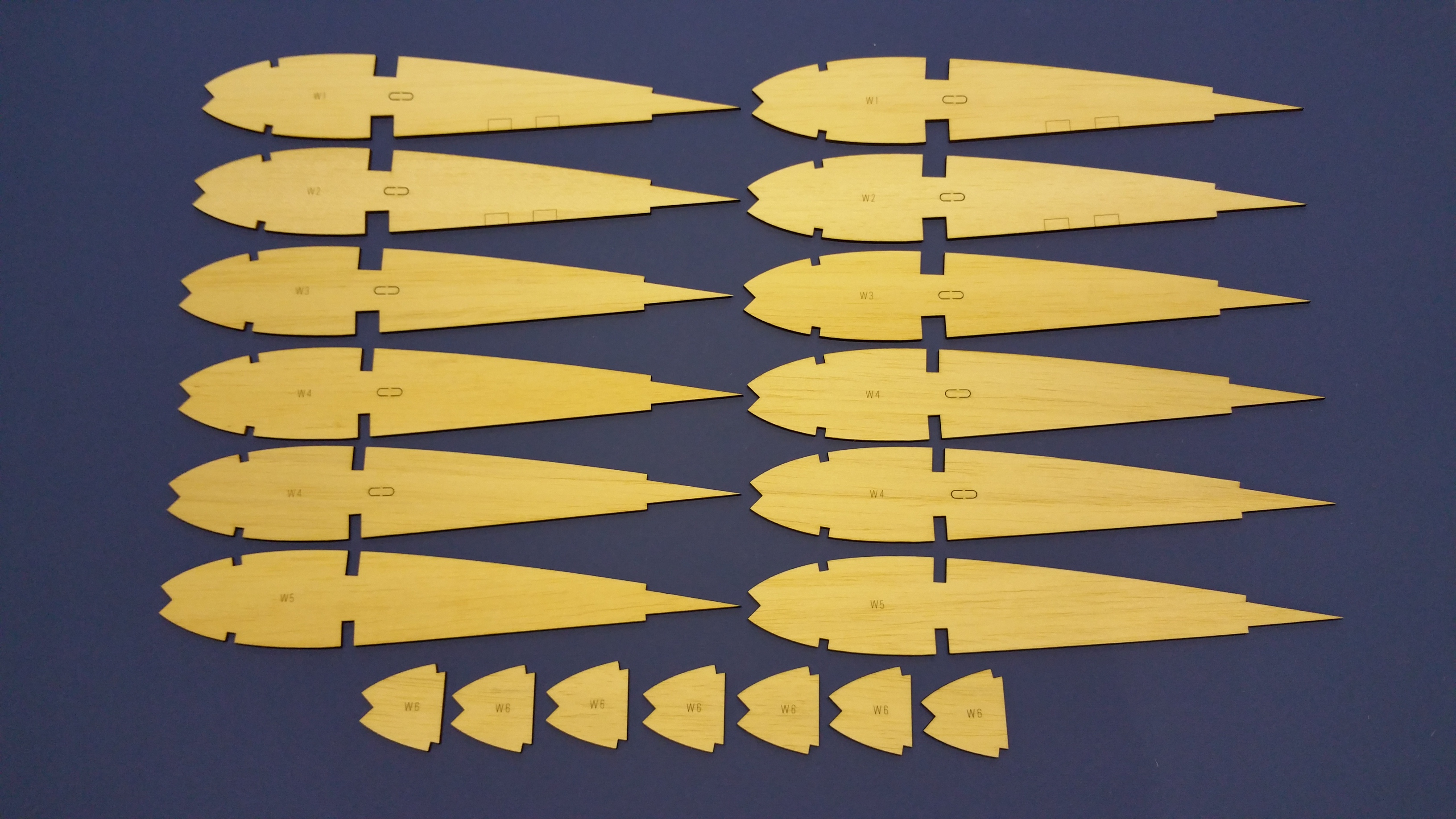 Jensen Das Ugly Stik - RC Sports Model Aircraft - Laser-cut Balsa Rib Set