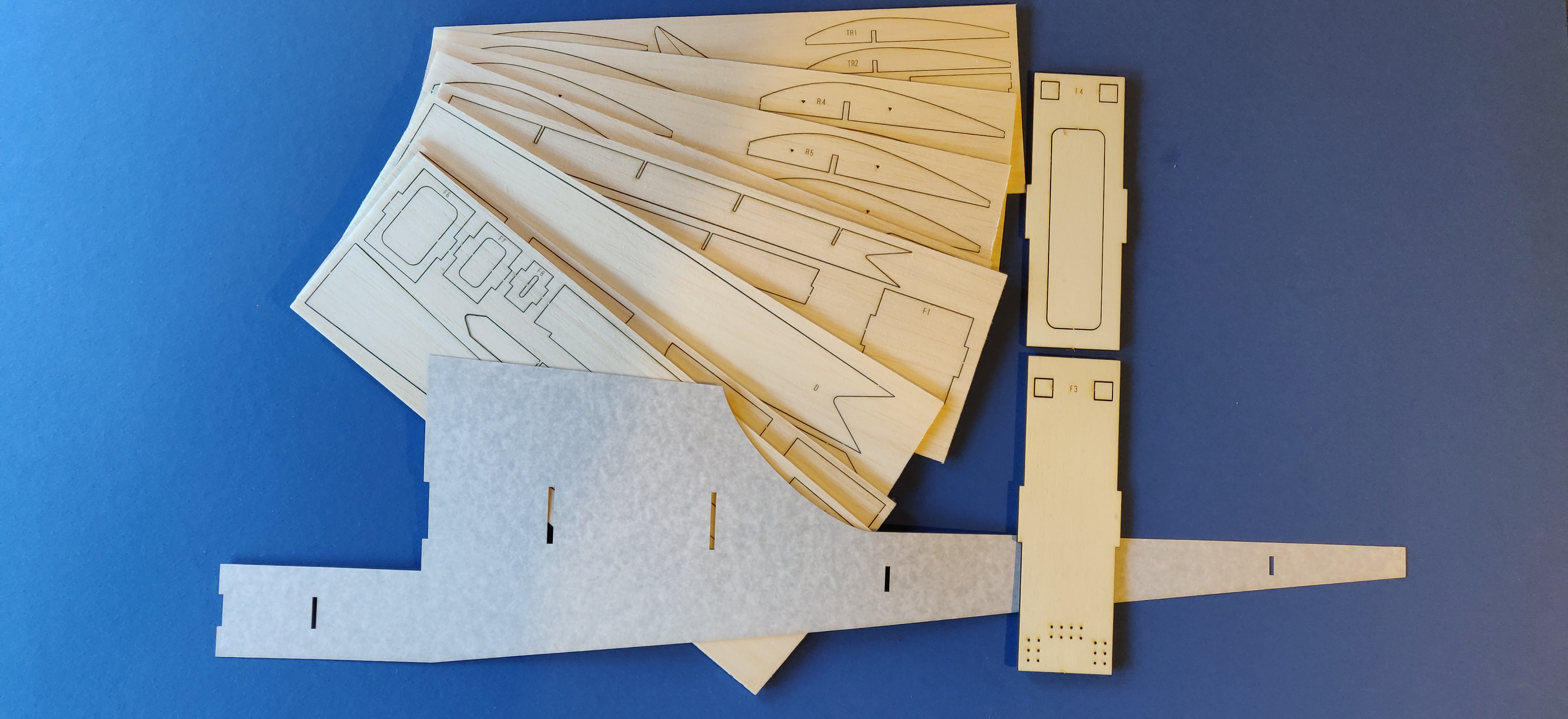 Skygipsy by Ray Malmstrom ~ Vintage FF/RC Model Plane ~ Laser-cut Balsa Ply Parts Set