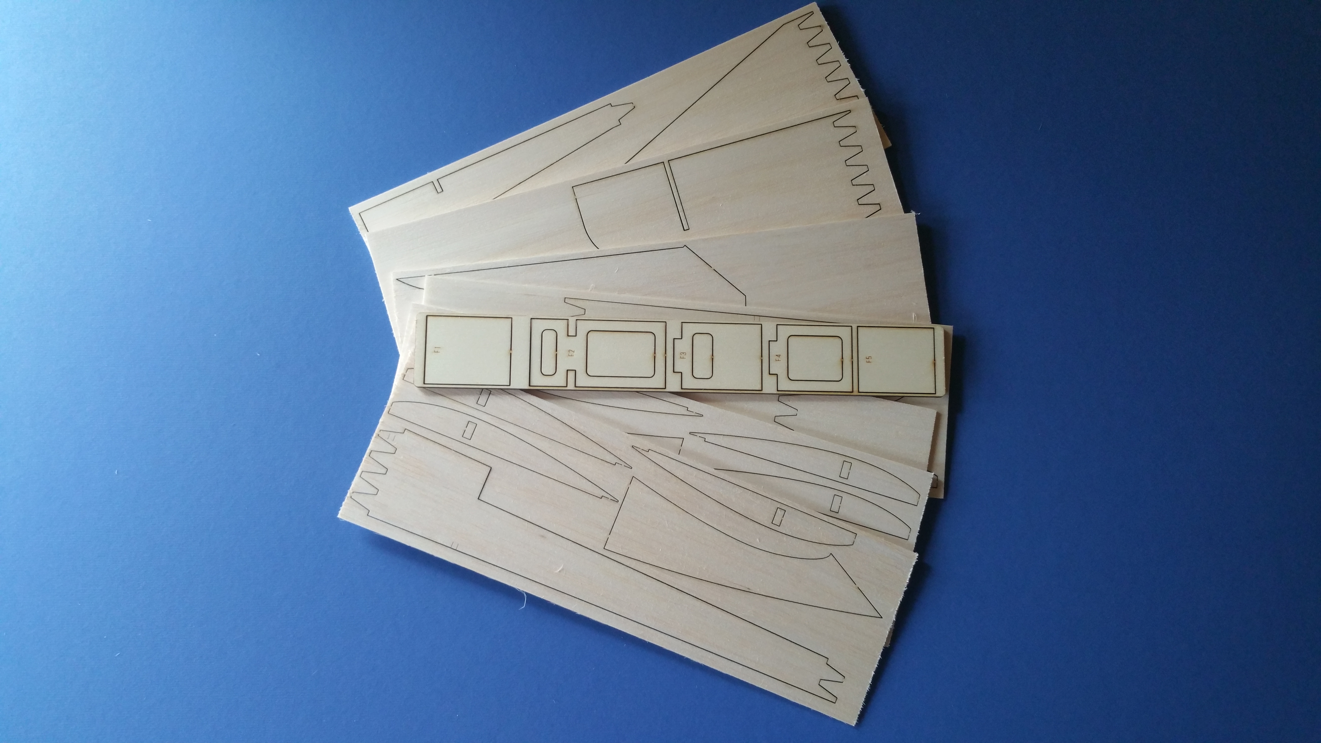 Buzz Bomb by Stu Richmond ~ RC pusher model - Laser-cut Balsa Parts Set