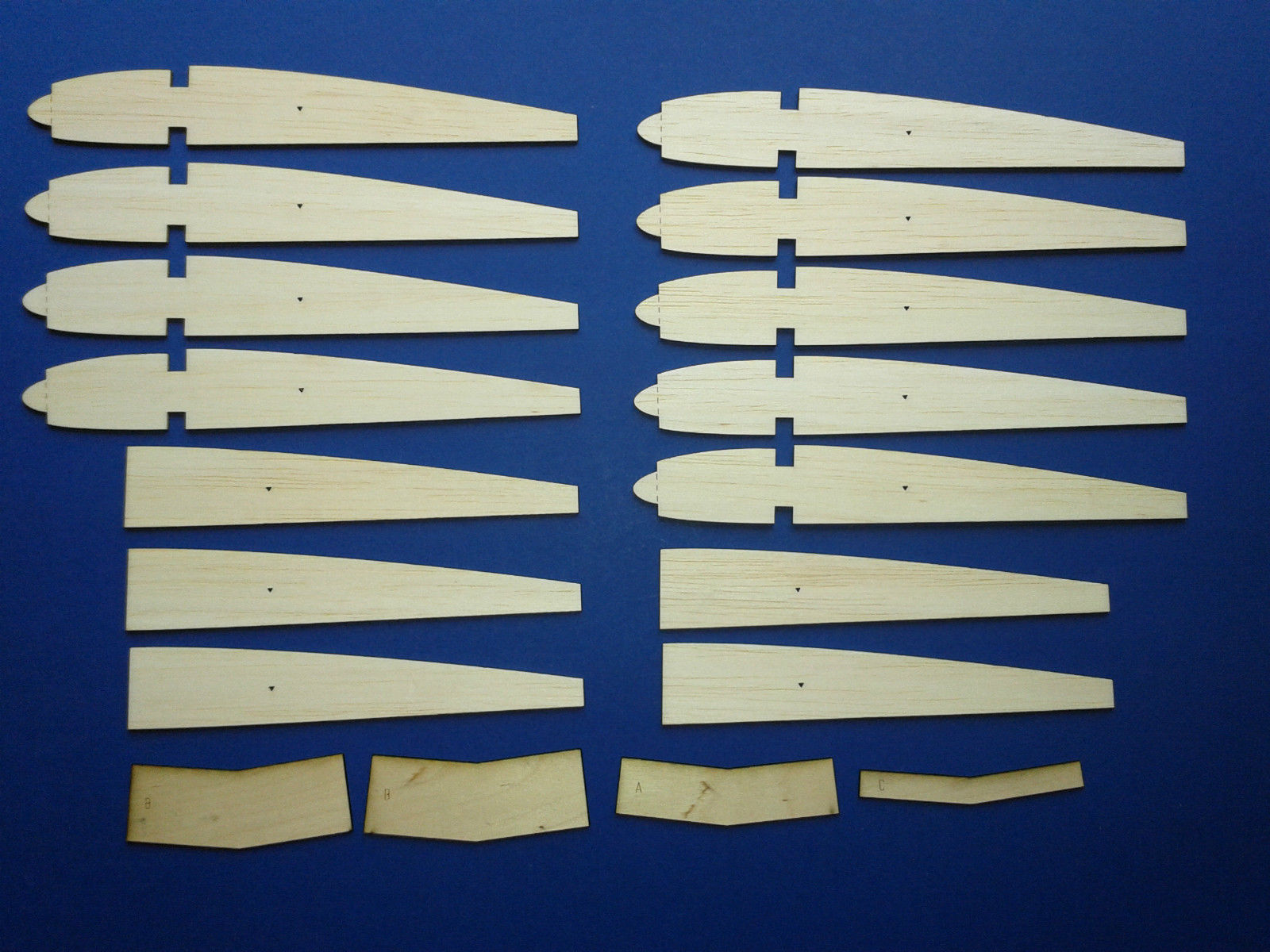 Veron Robot ~ RC Sports Model Plane ~ Laser-cut Balsa Wing RIB SET