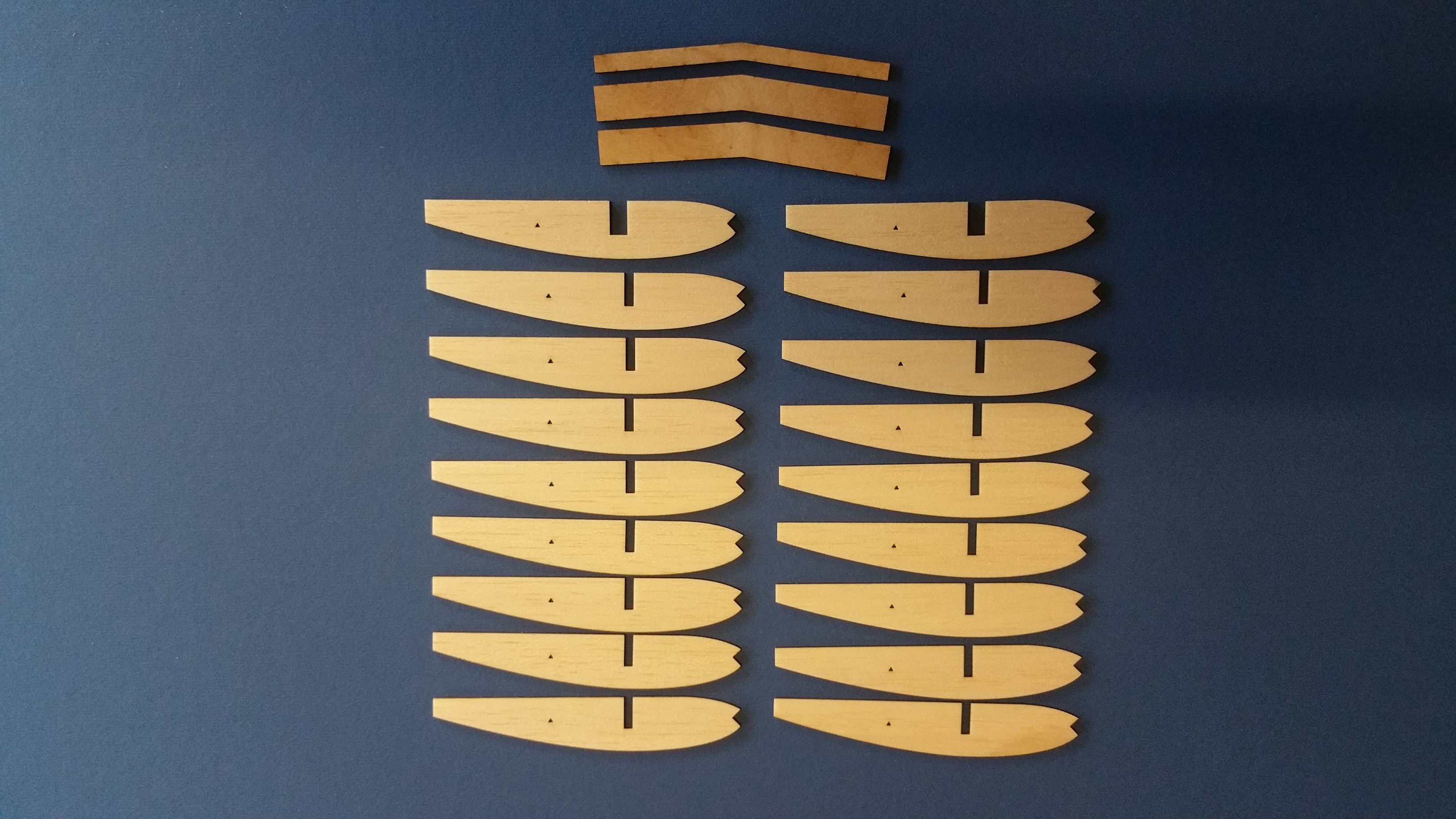 Veron Mini Robot ~ RC Model aeroplane ~ Laser-cut Balsa Wing RIB SET