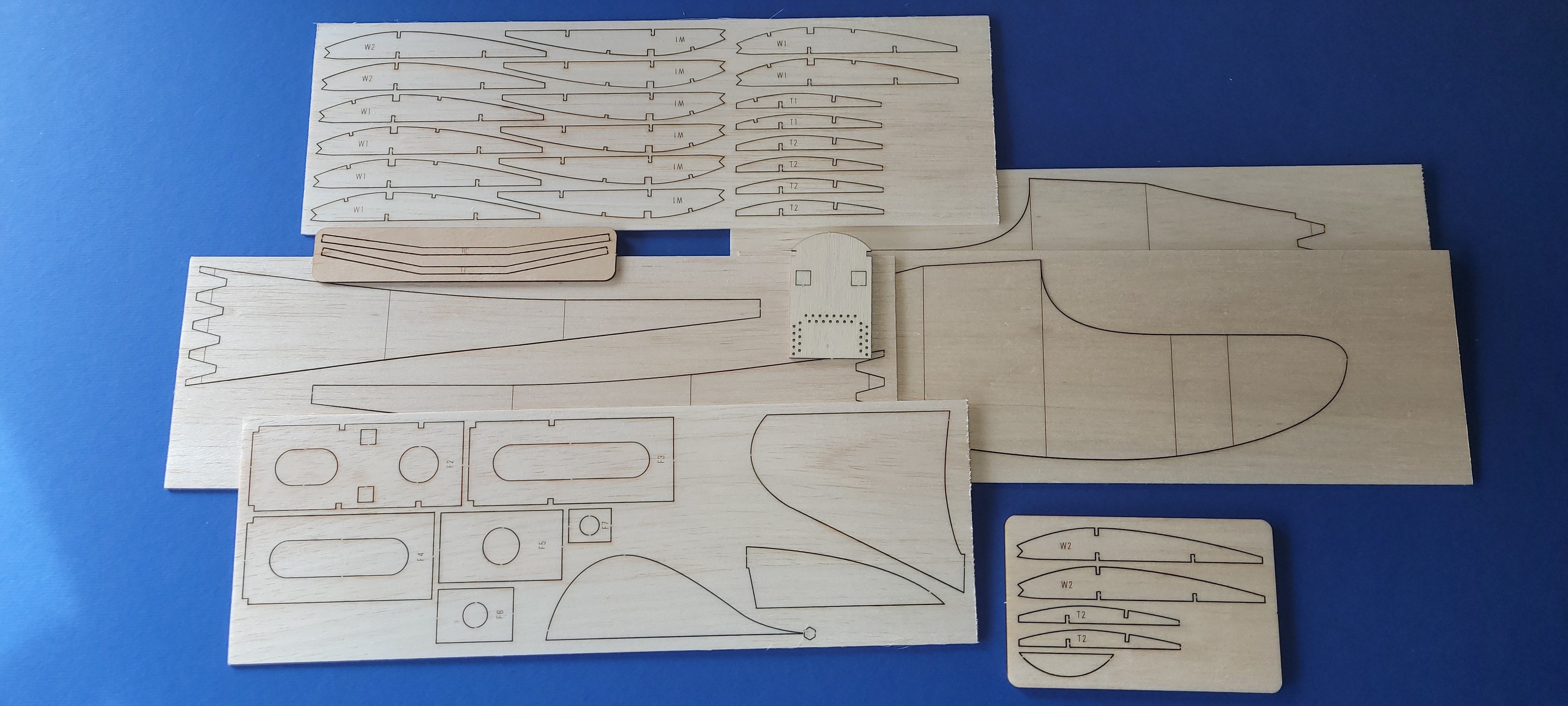 Tom Thumb II /Vic Smeed - 26" Version Model plane - Laser cut Balsa/Ply part Kit