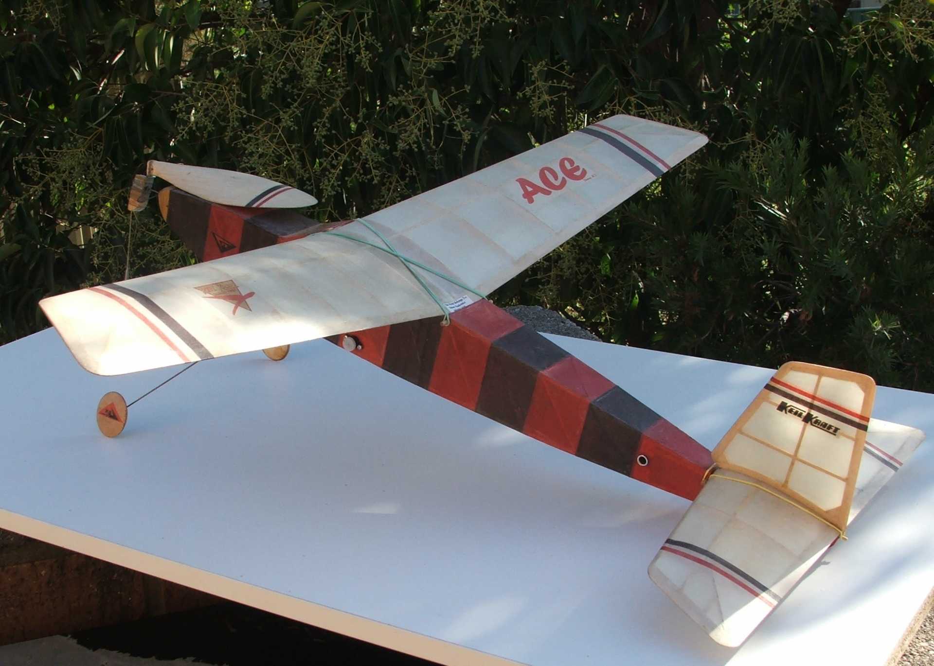 Keil Kraft Ace - Free Flight Rubber Model - Laser-cut Balsa Part Kit