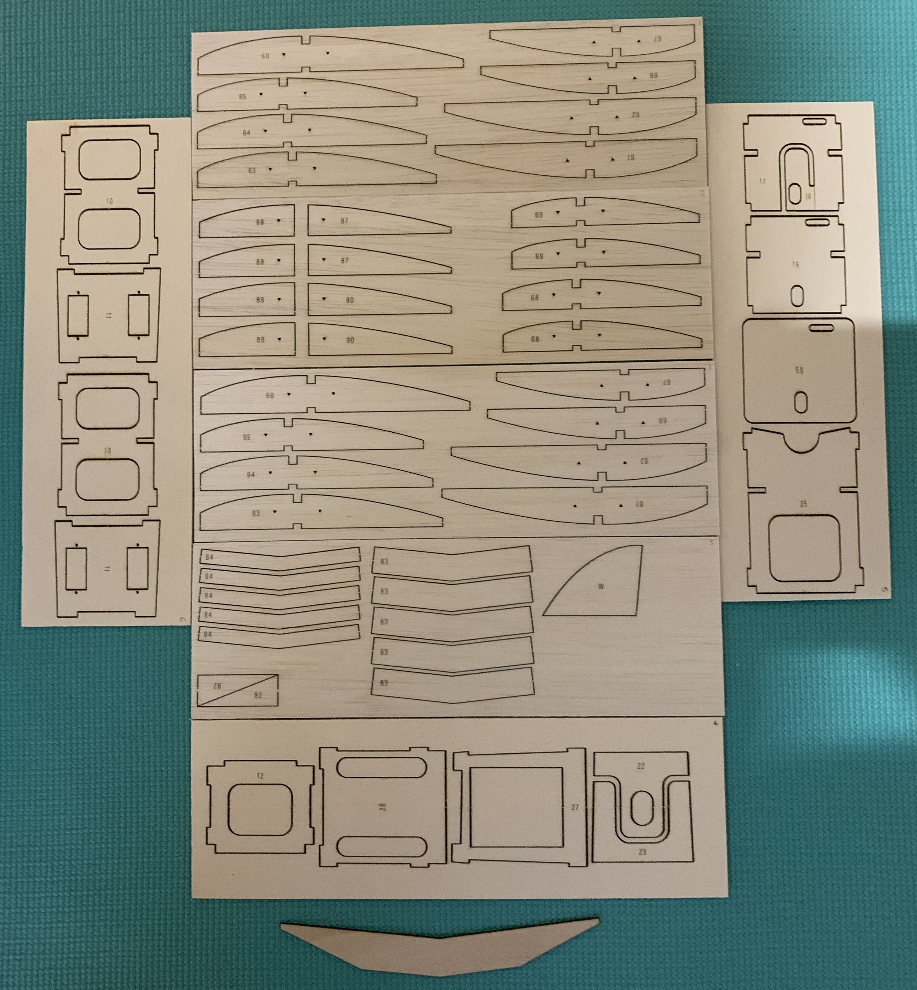 Graupner Amateur - RC High Wing Trainer Model - Laser-cut Balsa/Ply short Kit