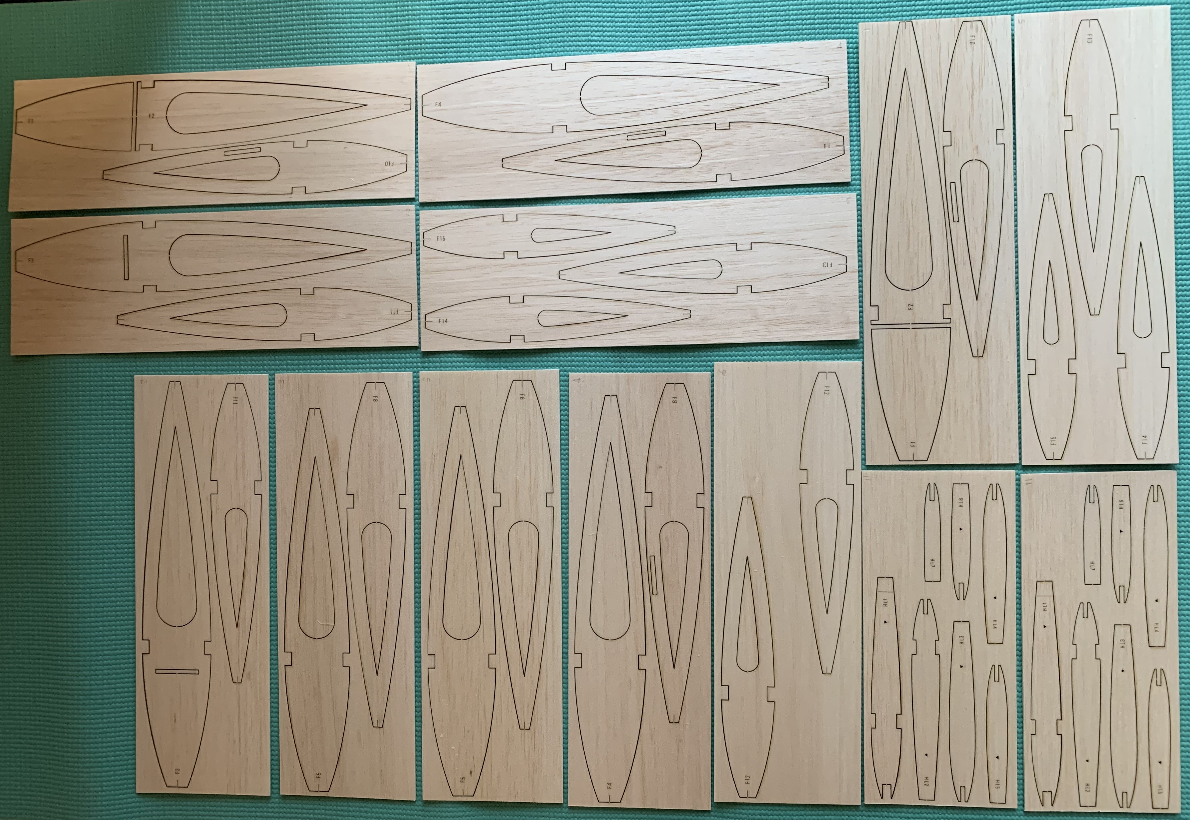 Blue Angel by MK ~ RC Aerobatic Model plane ~ Laser-cut Balsa Ply Parts Set