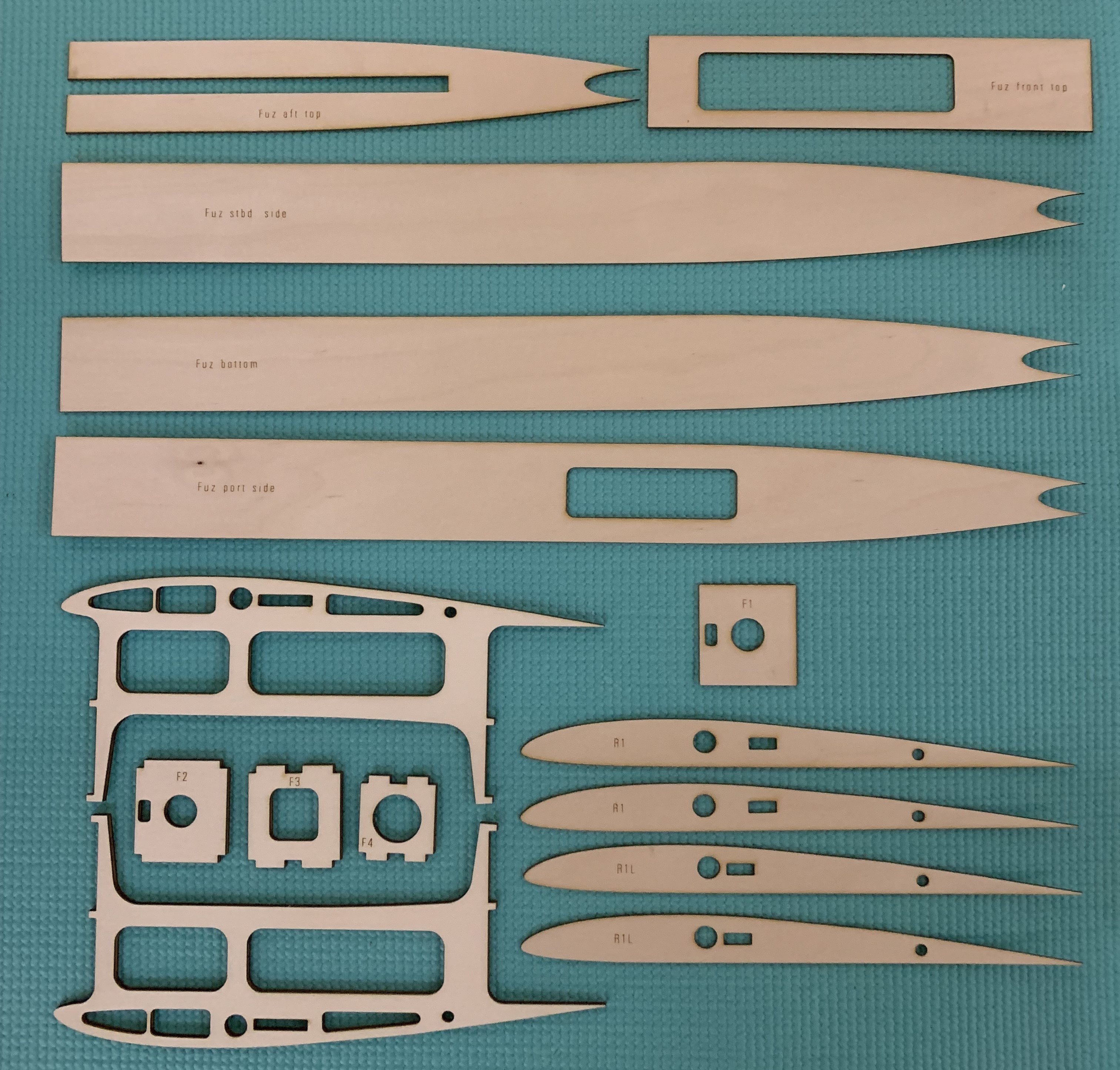 Thermal Magic Light - RC 2M Model Glider - Laser Cut "RIB & Fuselage SET"