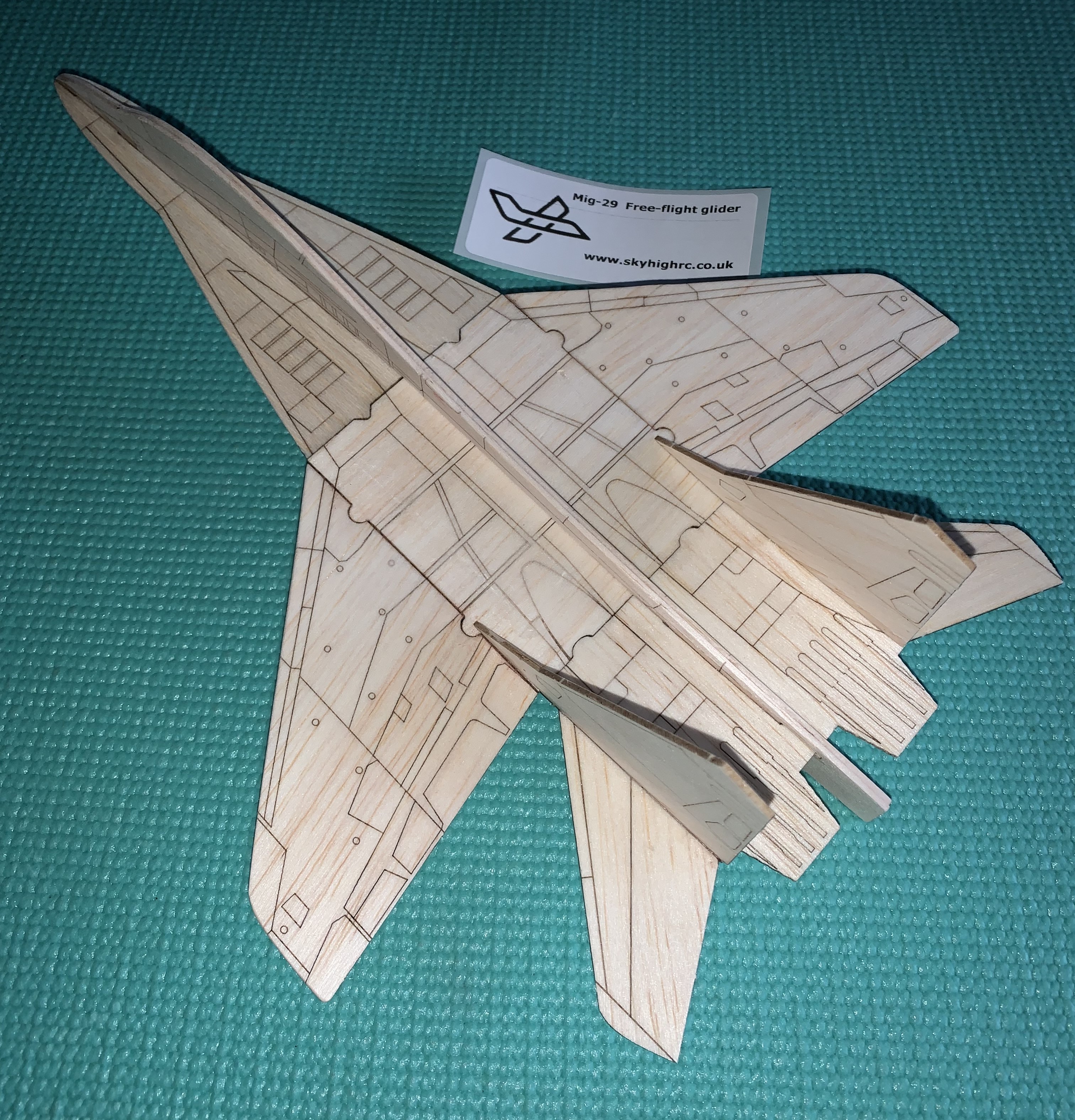 Mig-29 - Scale free-flight model glider ~ Laser-cut balsa kit