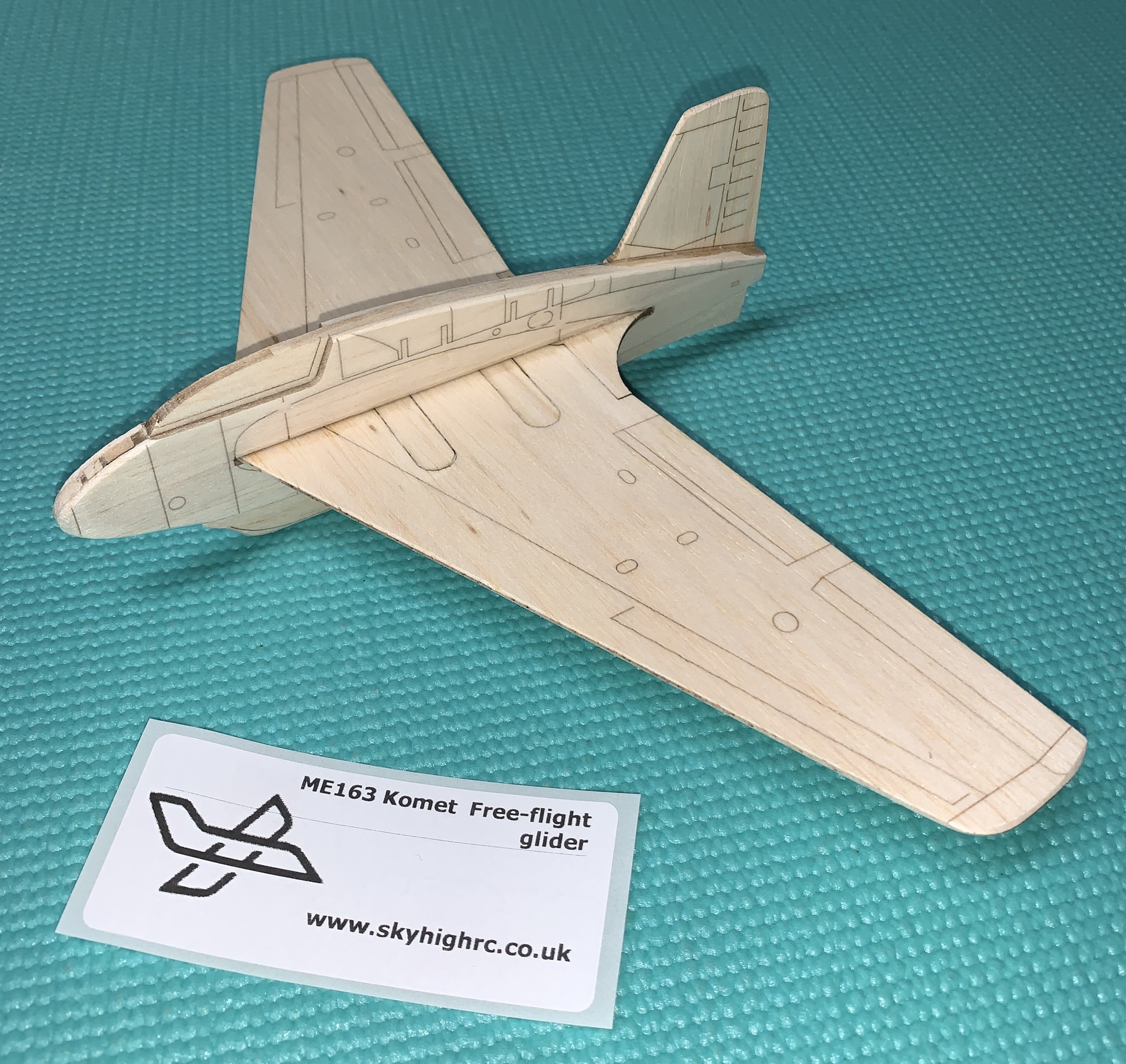 Me163 Komet - Scale free-flight model glider ~ Laser-cut balsa kit