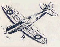 Frog Spitfire  - Scale free-flight rubber model ~ Laser-cut balsa parts