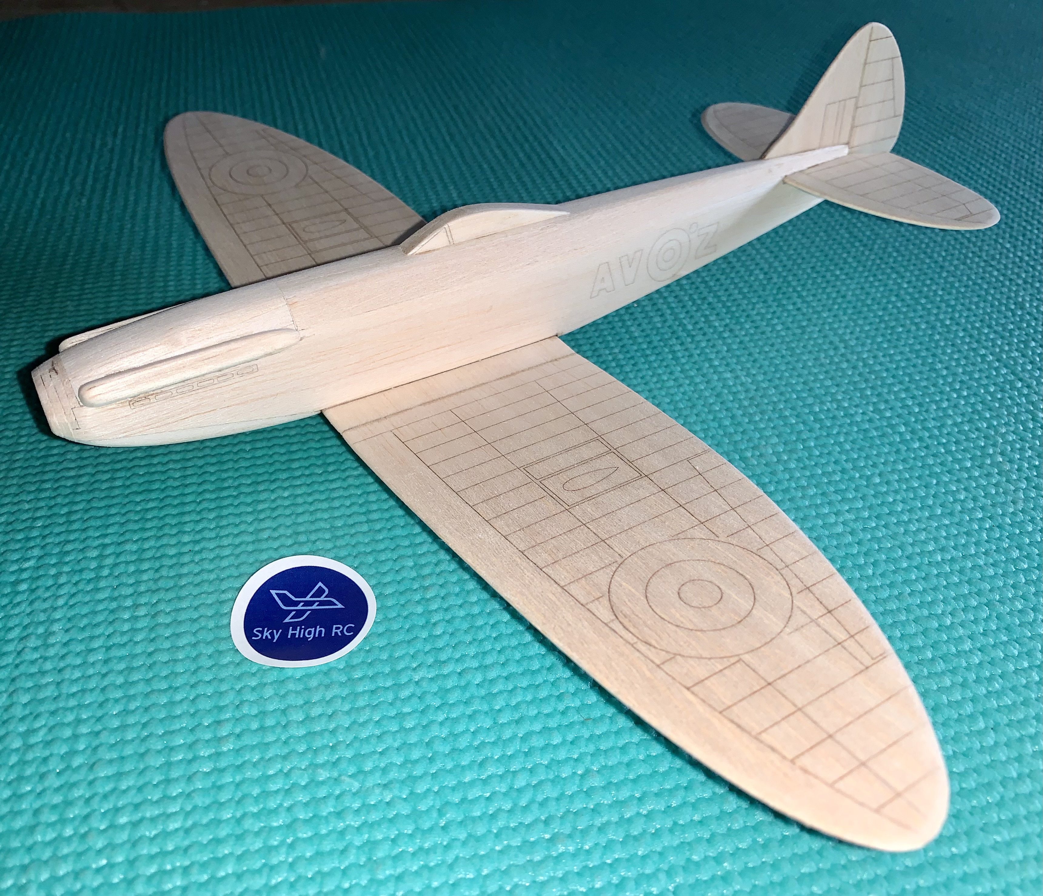 Frog Spitfire - Scale free-flight rubber model ~ Laser-cut balsa parts