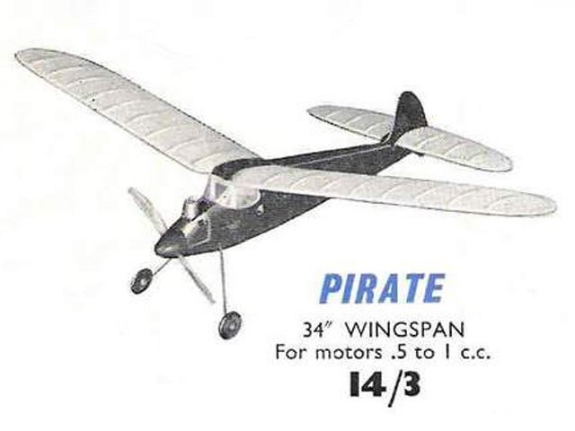 Pirate - KK Free Flight Model - Laser-cut Balsa Rib Set