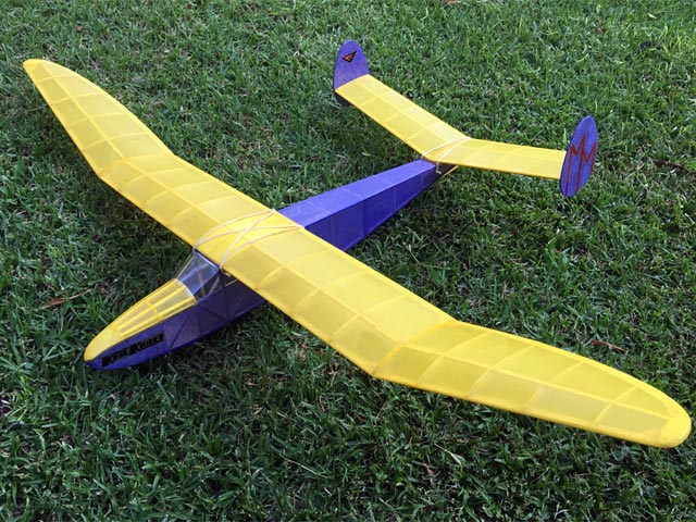 KK Invader - Vintage Tow-line glider - Laser-cut Balsa Parts Set